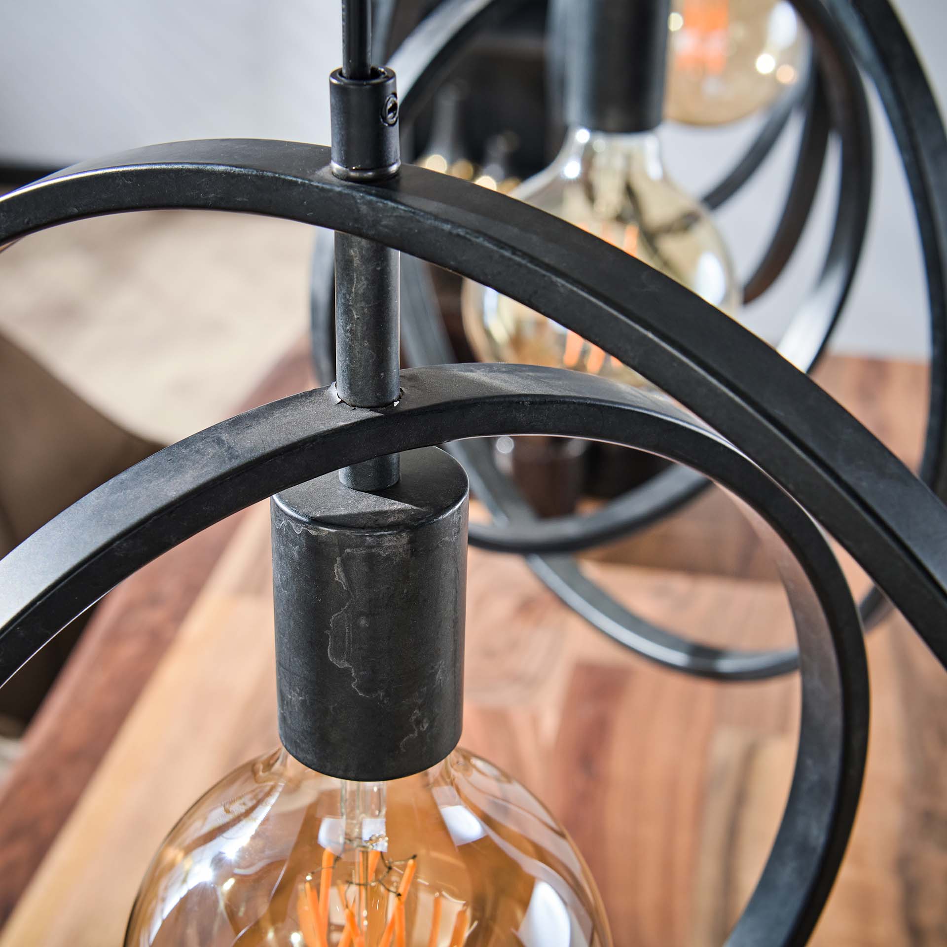 Hanglamp Sterre - 3-lichts - Antraciet - Metaal