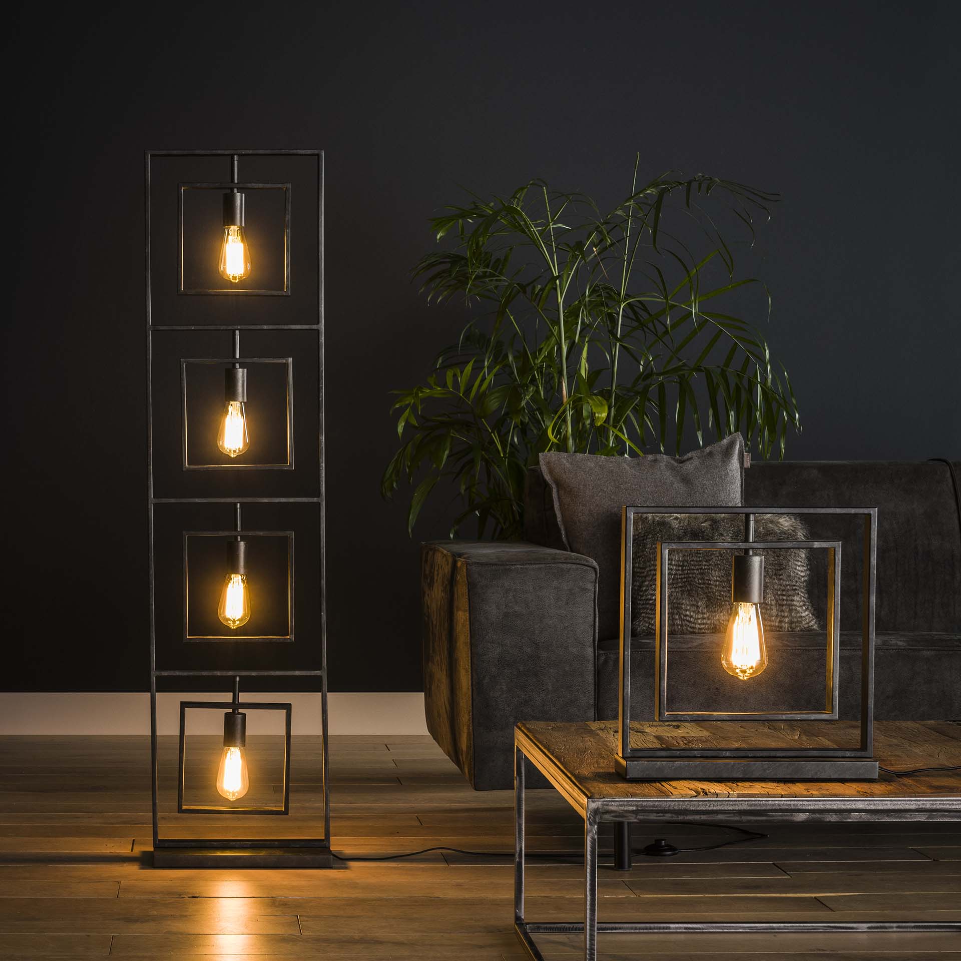 Vloerlamp Cosmo - Antraciet - Metaal