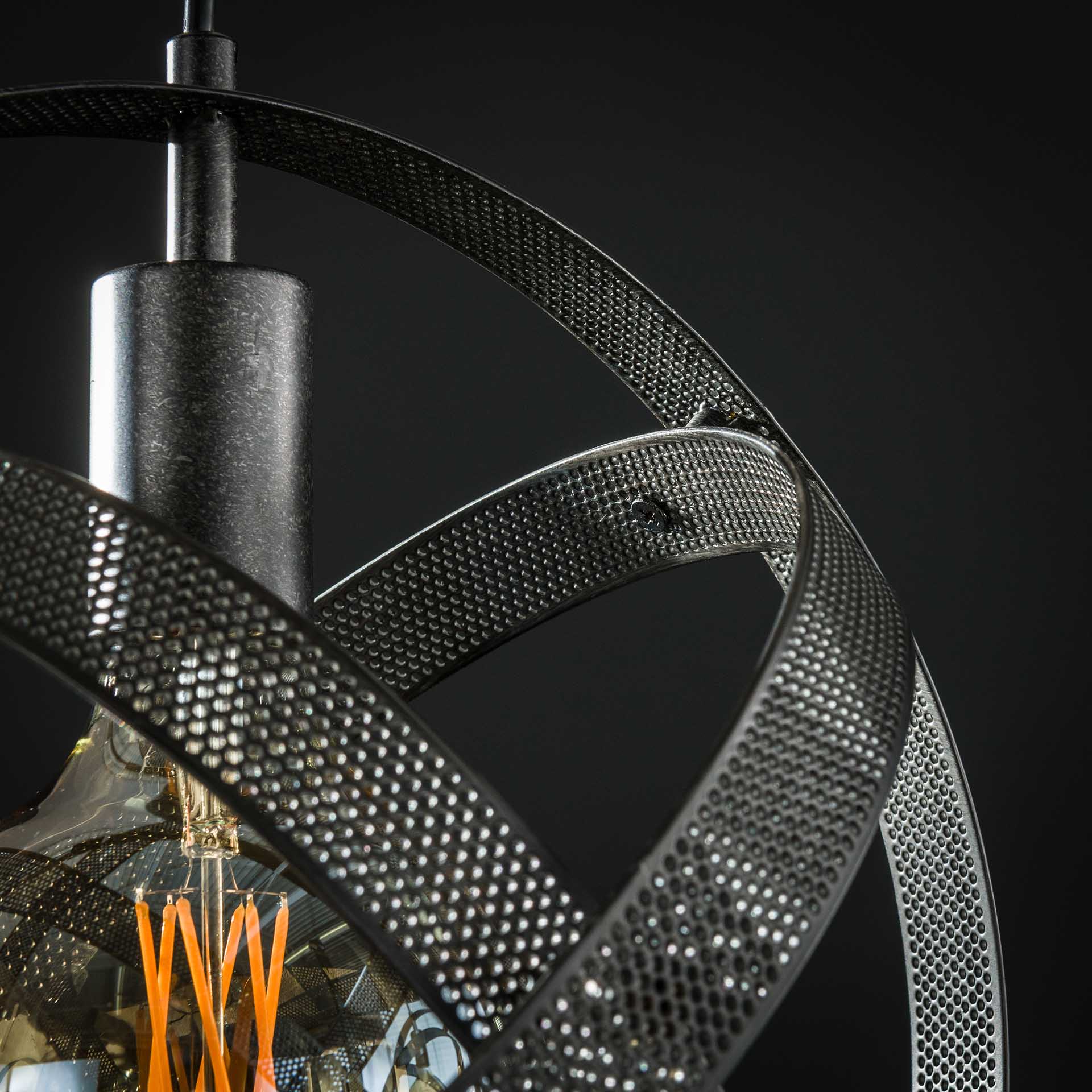 Hanglamp Iver - 3-lichts - Zwart - Mesh