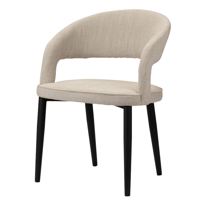 Eetkamerstoel Zara - Beige - Linnen