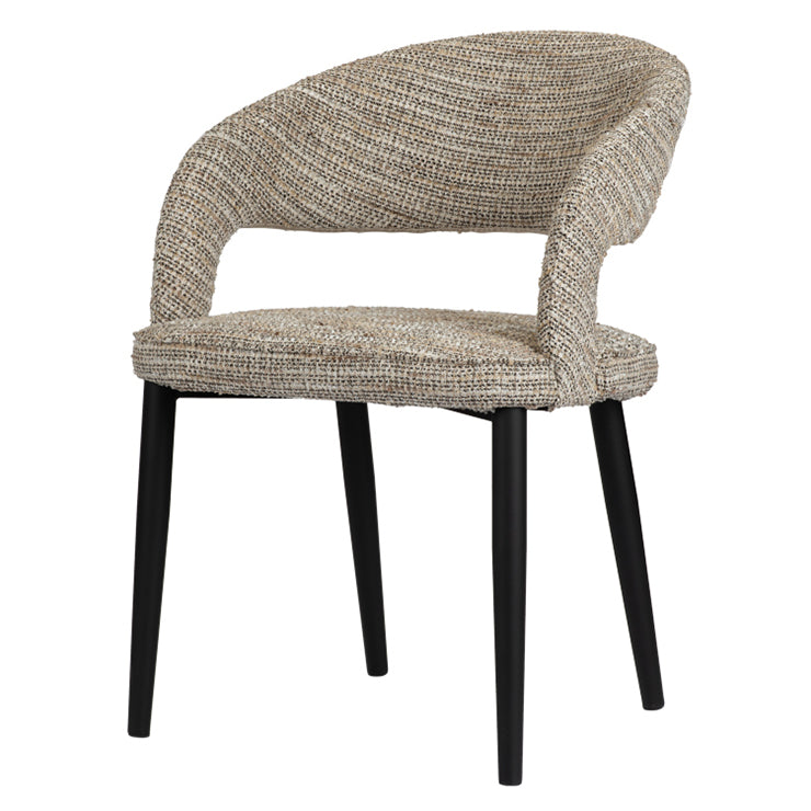 Eetkamerstoel Zara - Taupe Melange - Stof