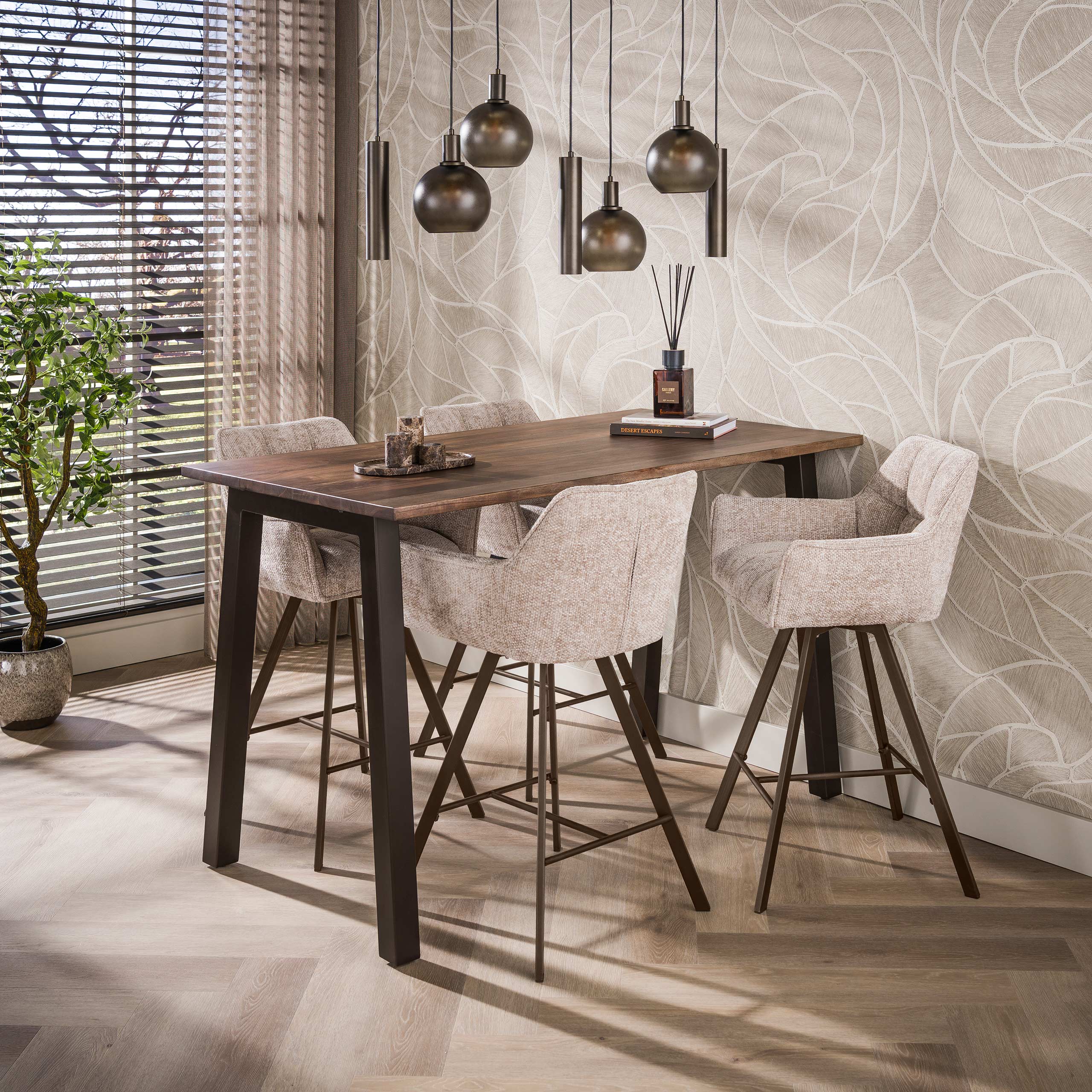 Bartafel Aya Rechthoekig Acaciahout 147 cm Meubelista