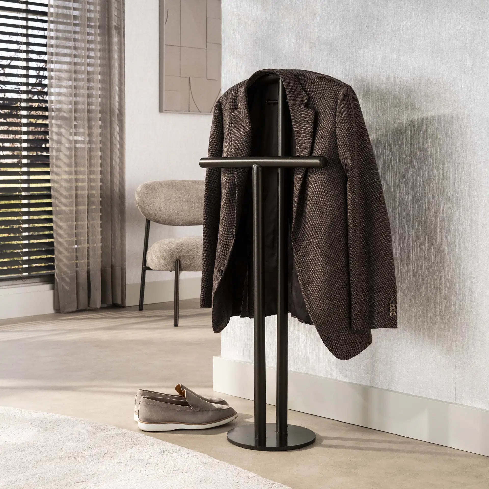 CARO-Möbel Medina Dressboy, staande garderobe, butler, met plank CARO-Möbel Medina Dressboy, staande garderobe, butler, met plank