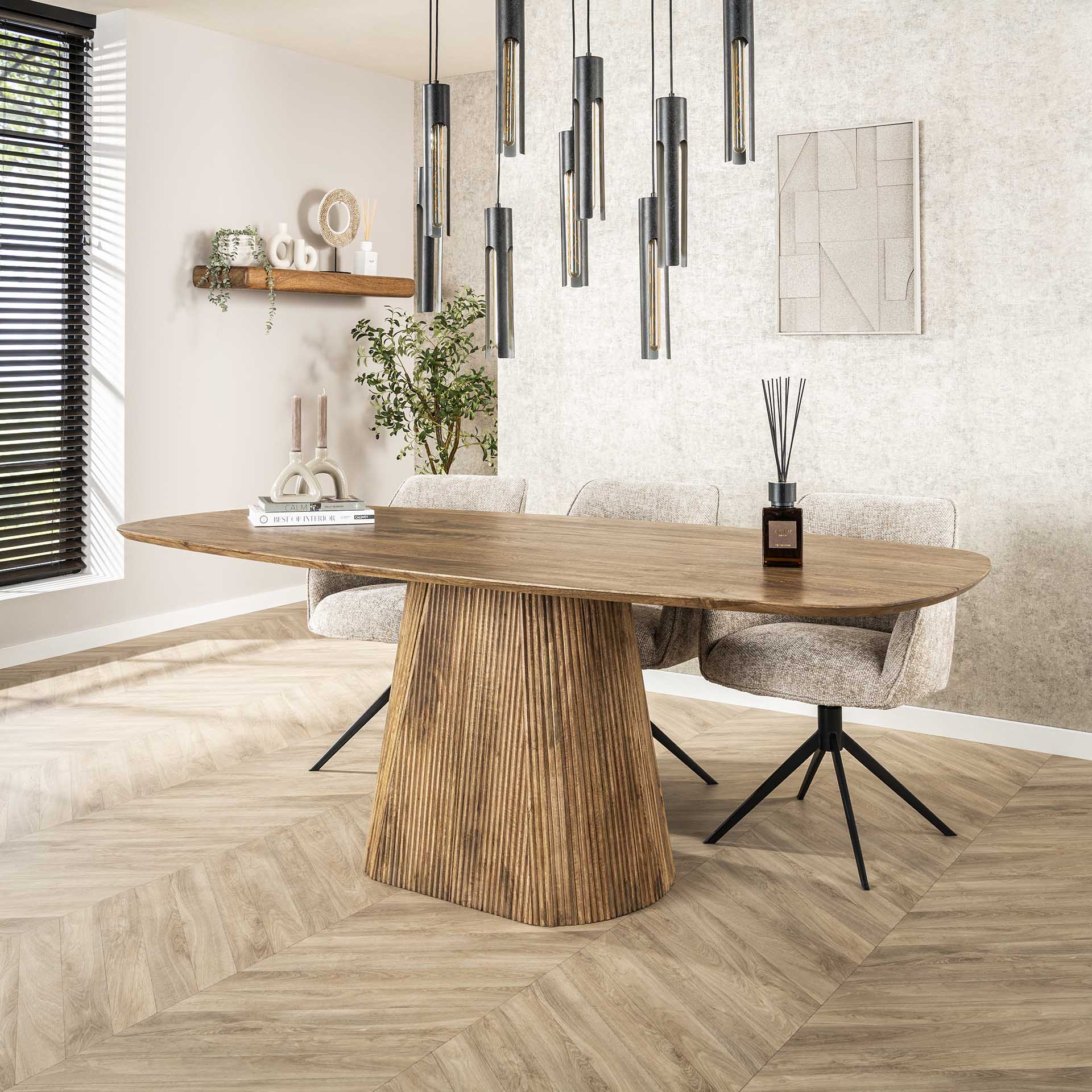 Eettafel Harmony Bruin Mangohout 215 cm Sfeerfoto Main
