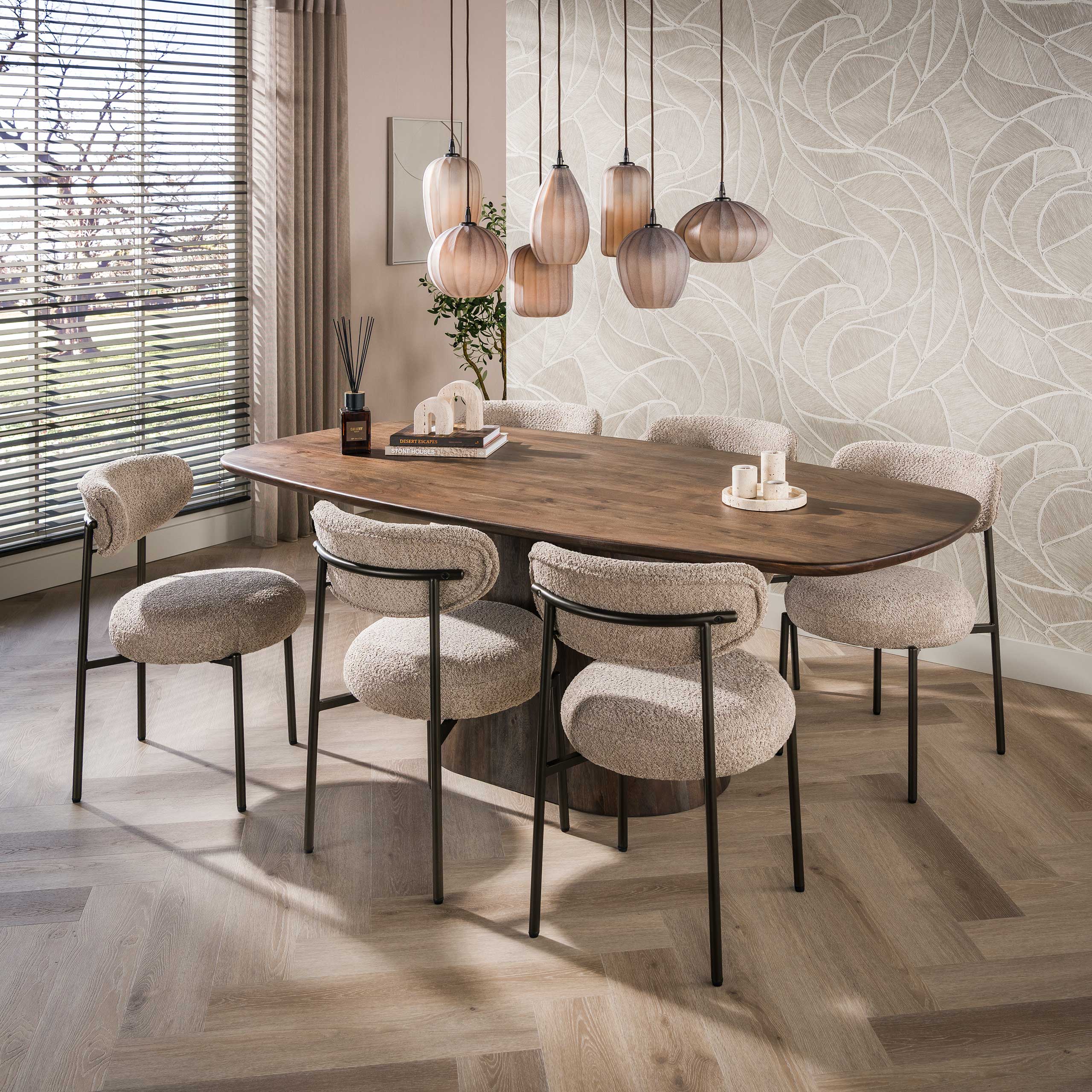 Eettafel Wakumi Deens Ovaal Acaciahout 180 cm Meubelista