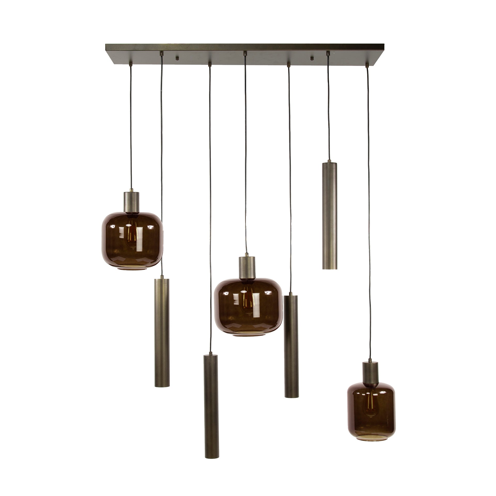 Hanglamp Selaro 7-lichts Brons Glas Metaal Meubelista Main