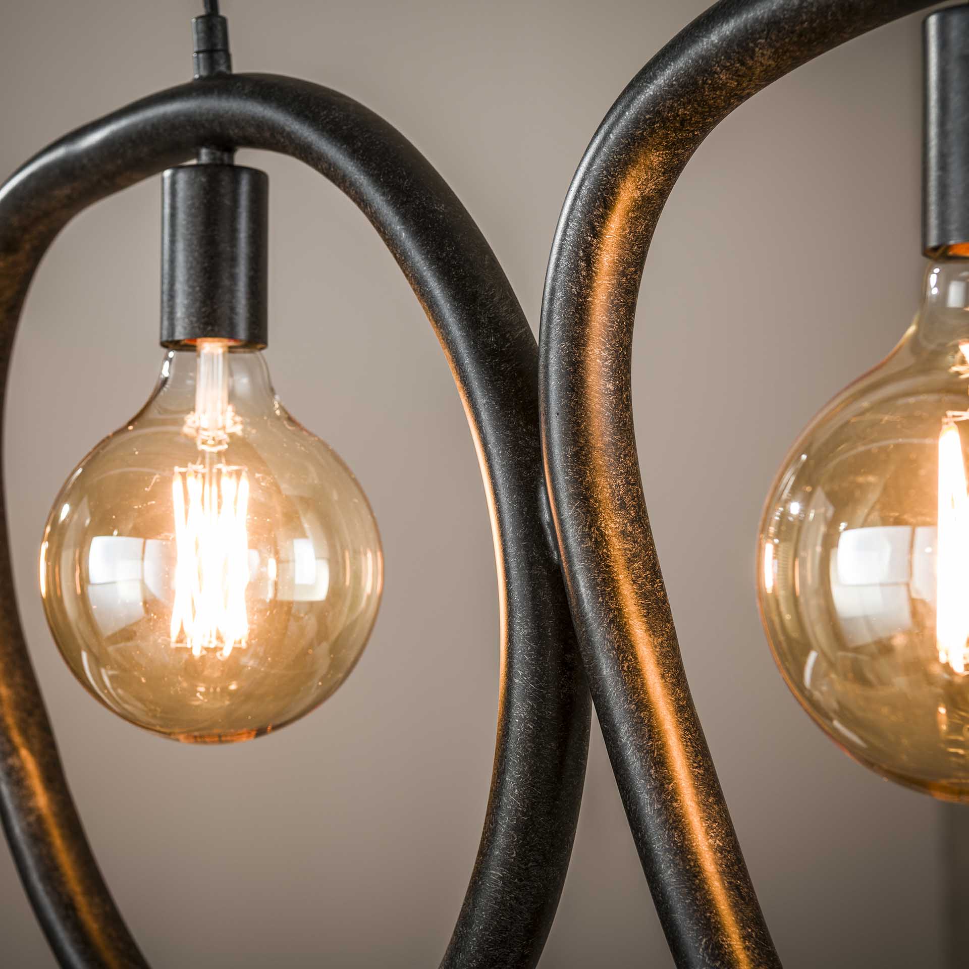 Hanglamp Winnie 4-lichts Antraciet Metaal Meubelista Detailfoto