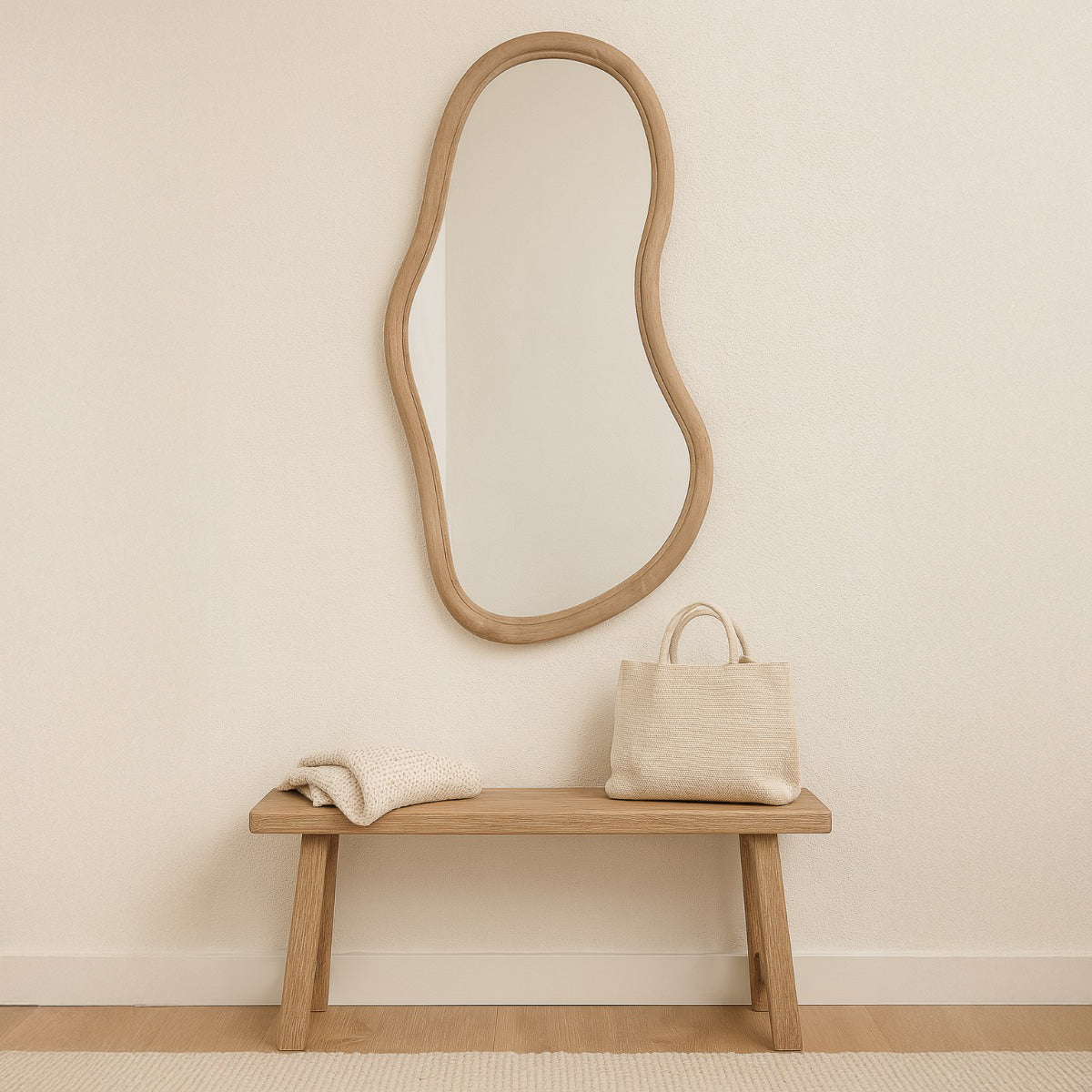 Organische Spiegel Lova Bruin 120 cm Meubelista