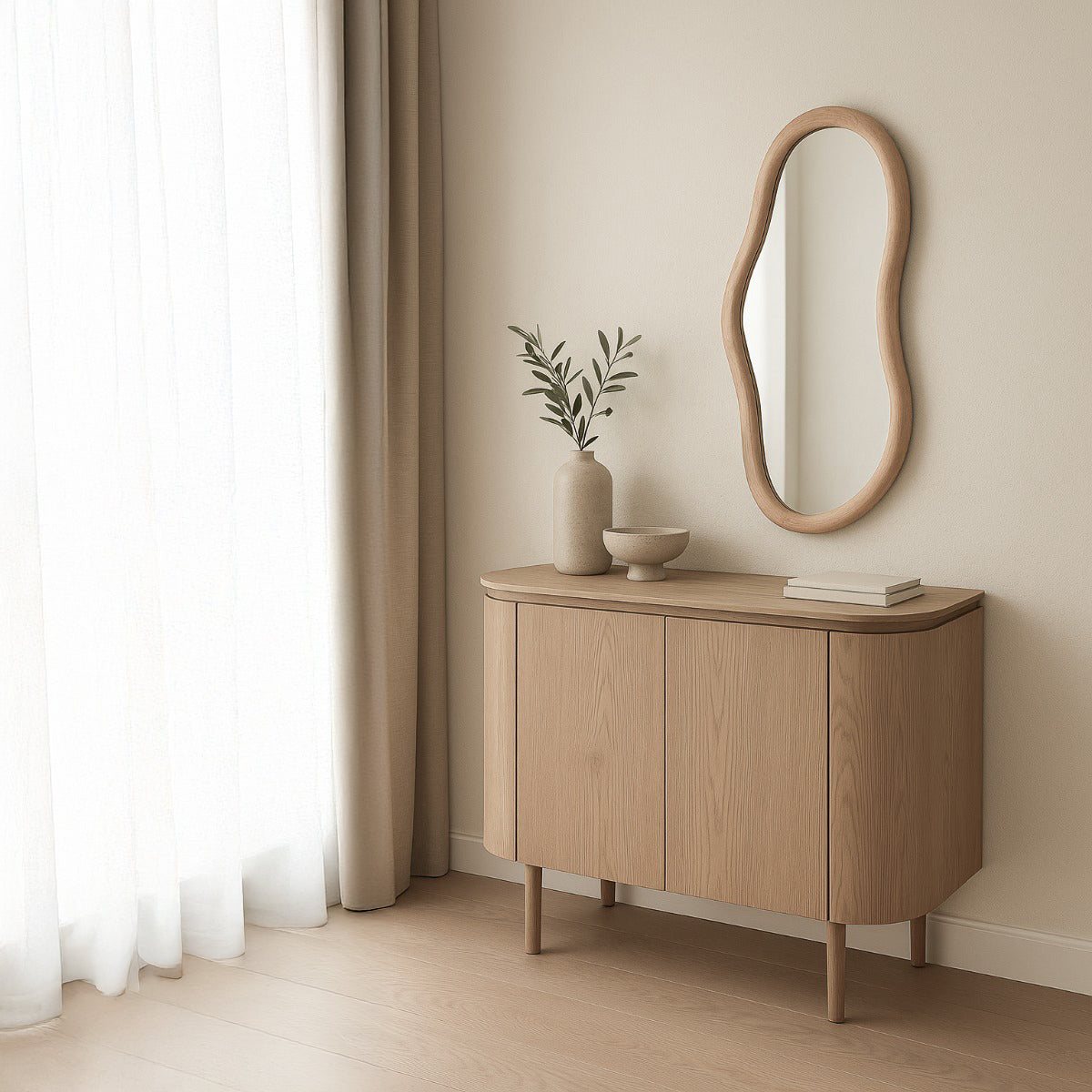 Organische Spiegel Lova Bruin 78 cm Meubelista