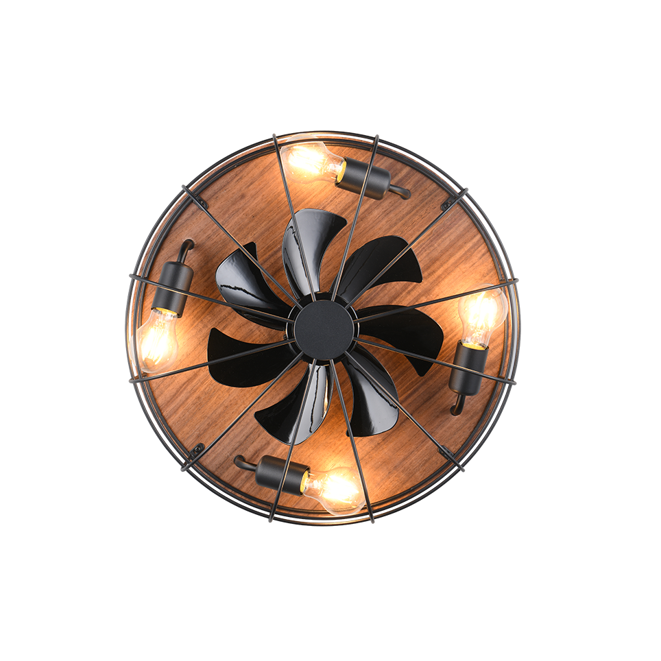 Plafondventilator Kate - Met Lamp - Bruin