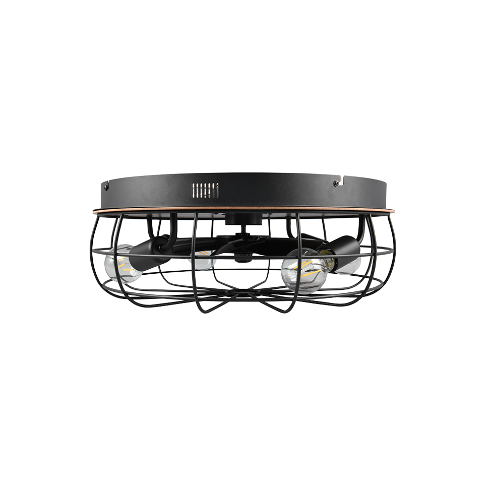 Plafondventilator Kate - Met Lamp - Bruin