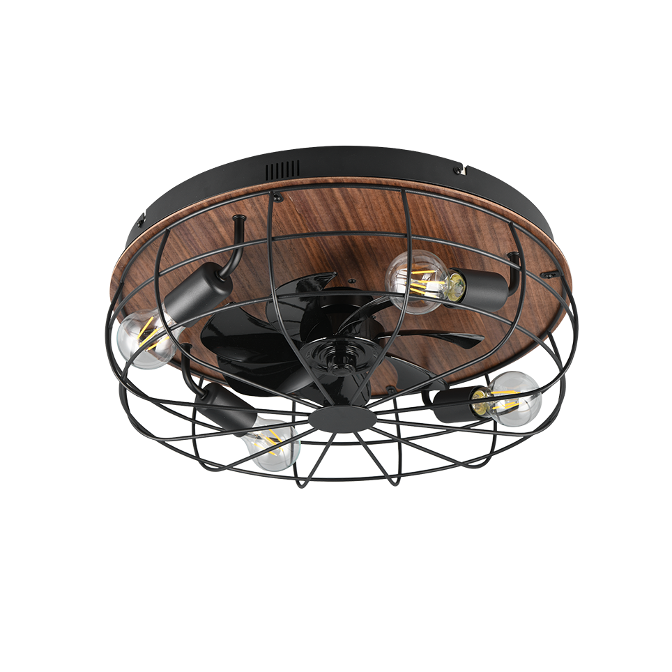 Plafondventilator Kate - Met Lamp - Bruin