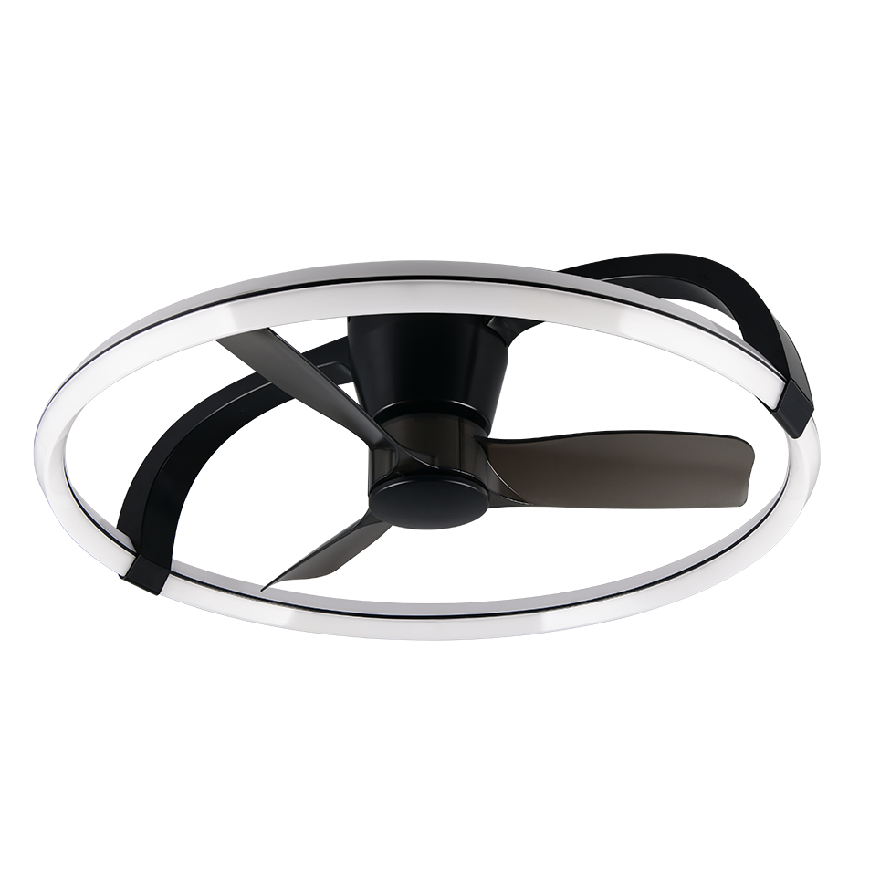 Plafondventilator Mila - Met Lamp - Zwart - Dimbaar - Koud + Warm