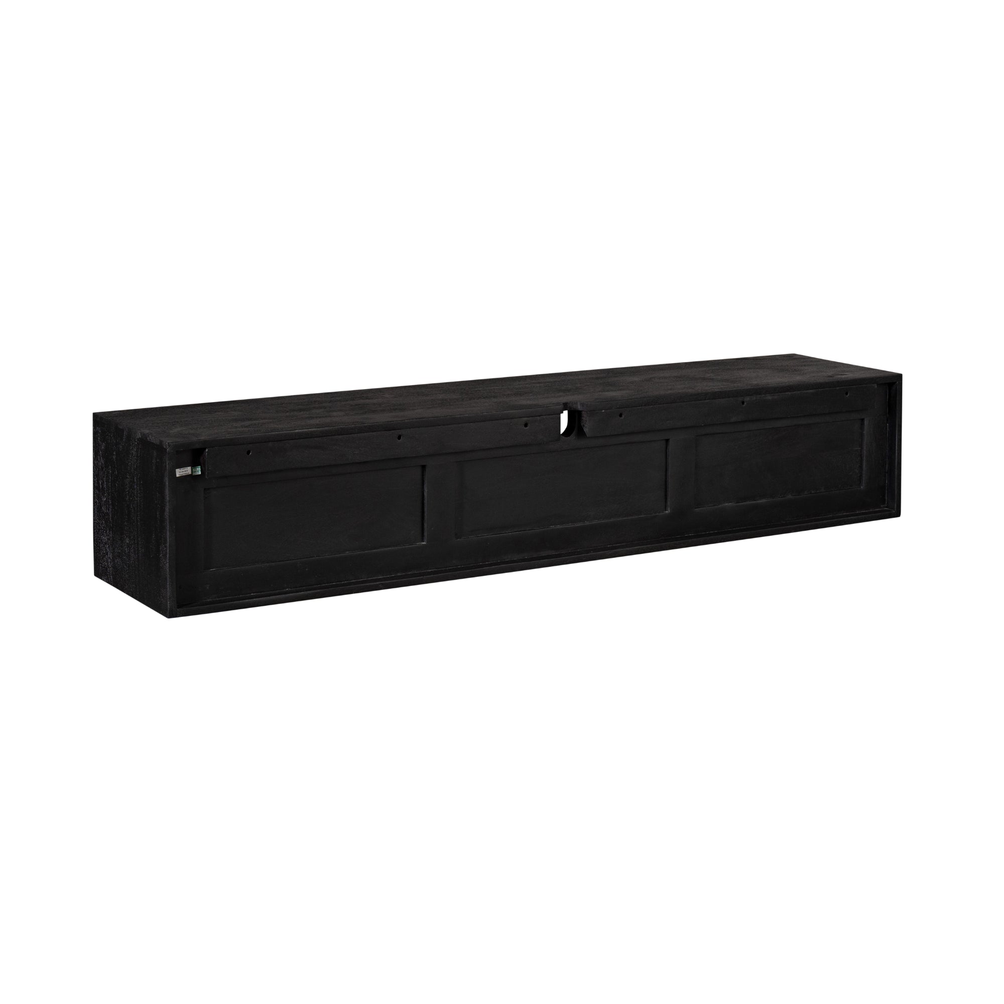 Zwevend TV-meubel Nivara - Zwart - 160 cm