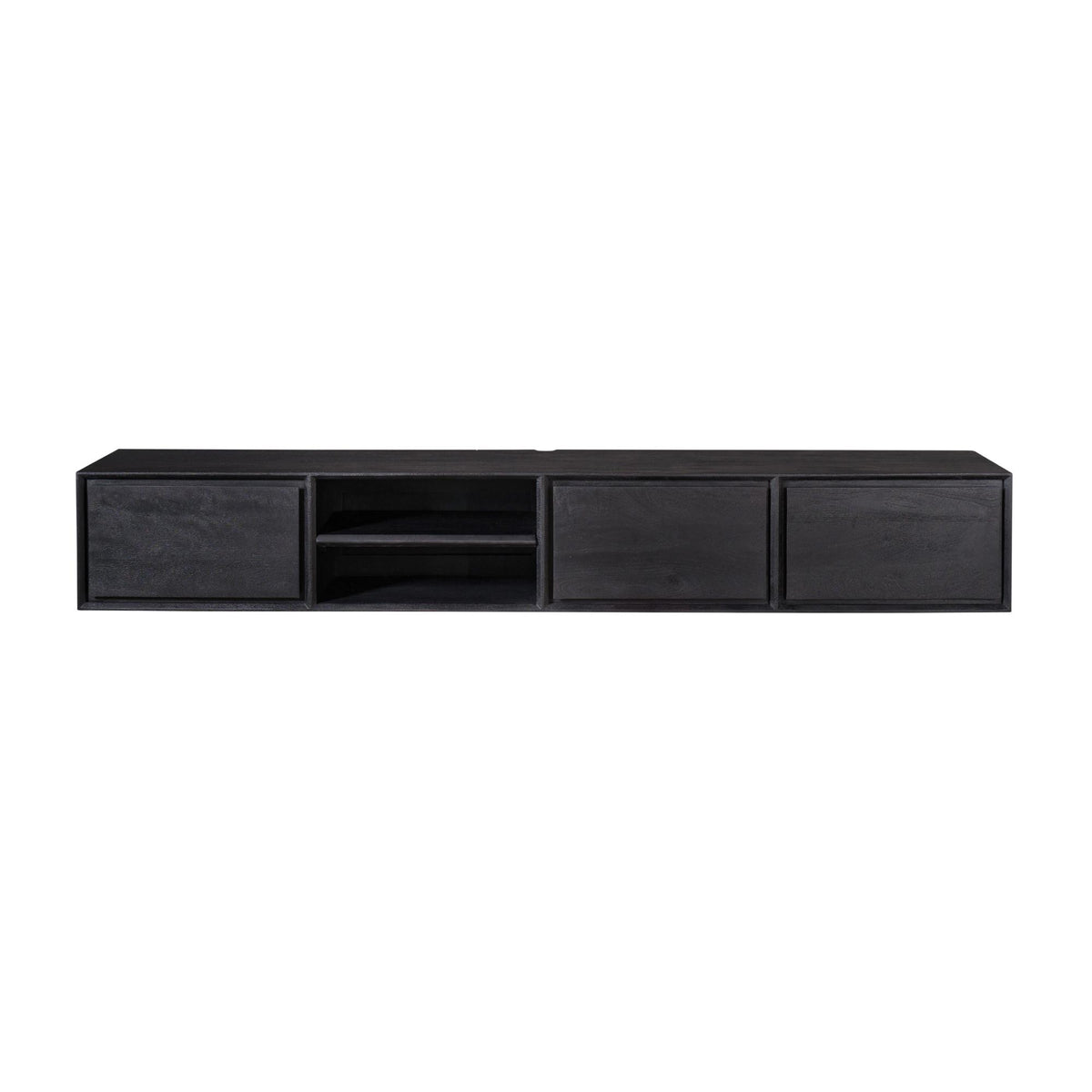 Zwevend TV-meubel Nivara - Zwart - 200 cm