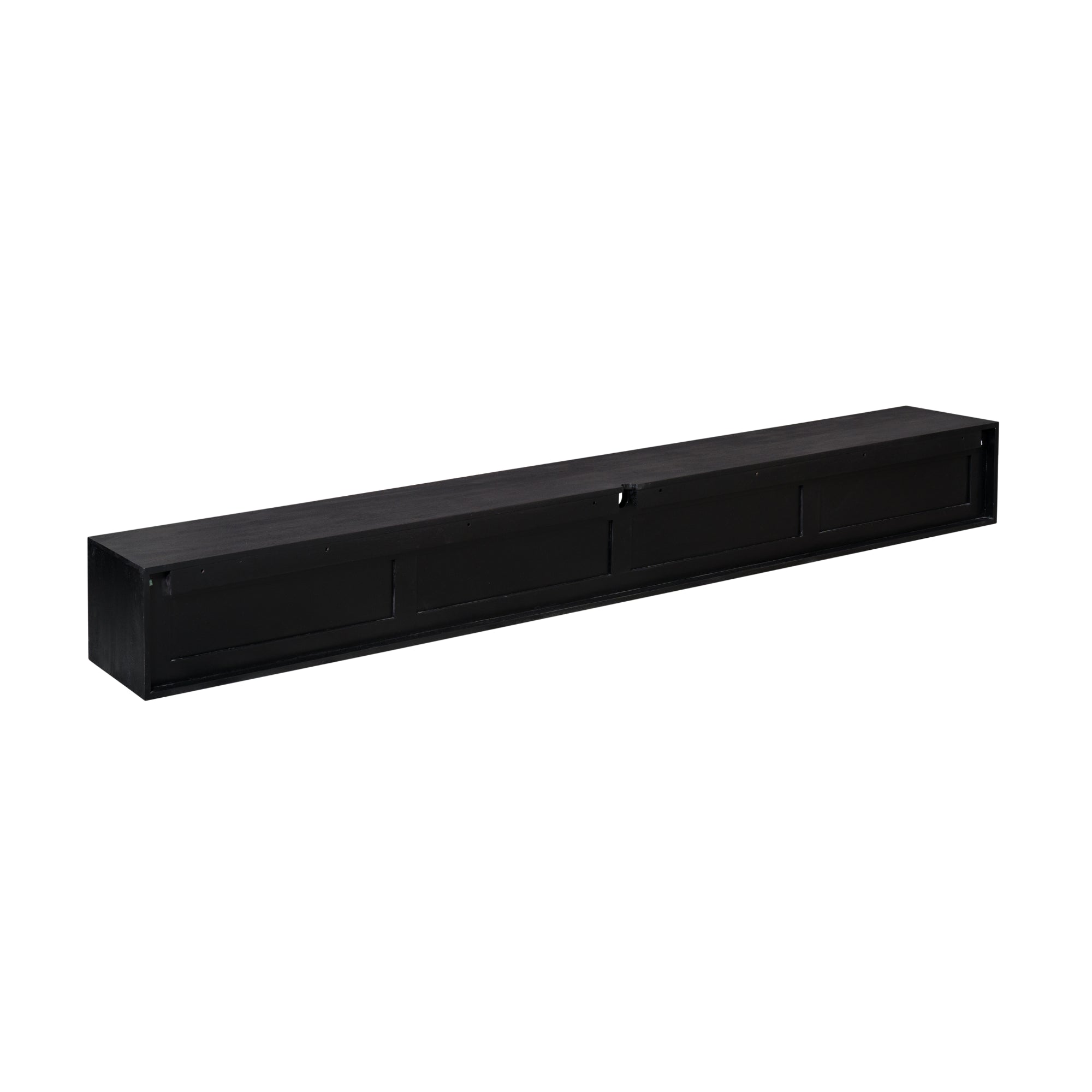 Zwevend TV-meubel Nivara - Zwart - 240 cm