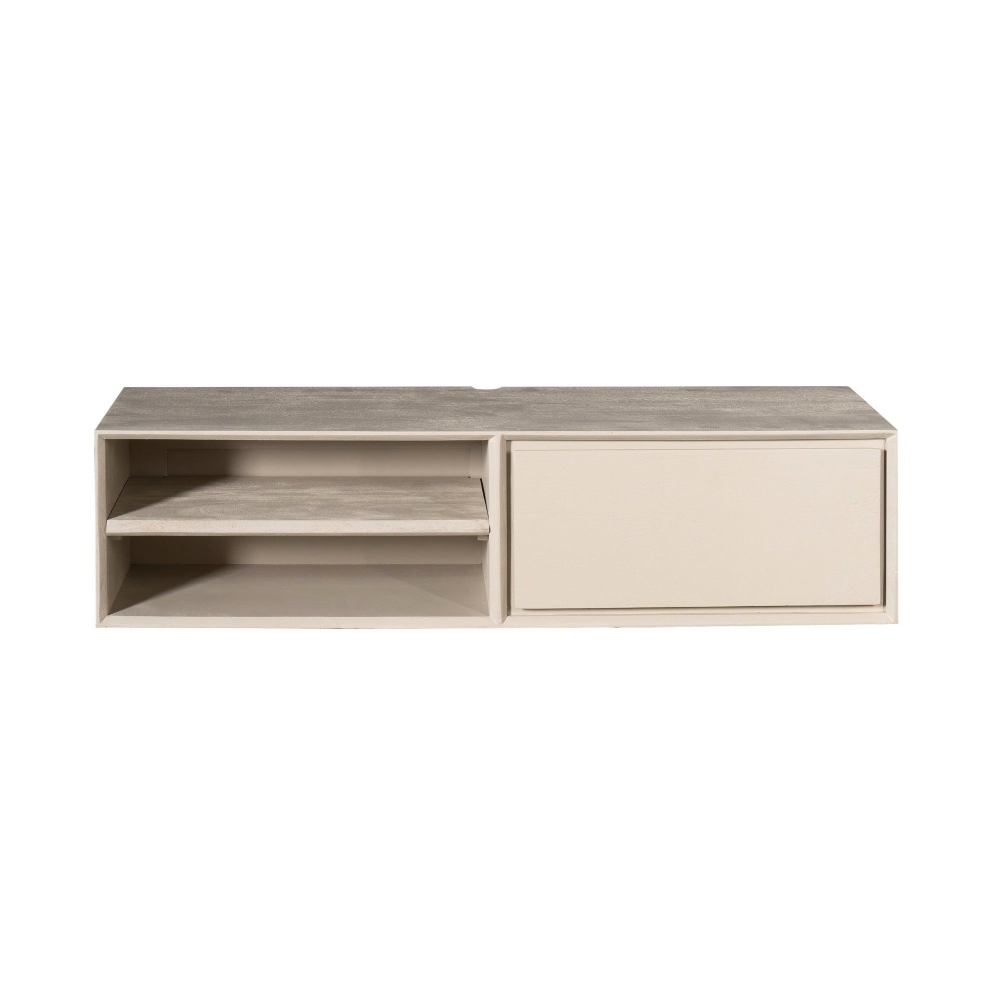 Zwevend TV-meubel Nivara - Beige - 120 cm