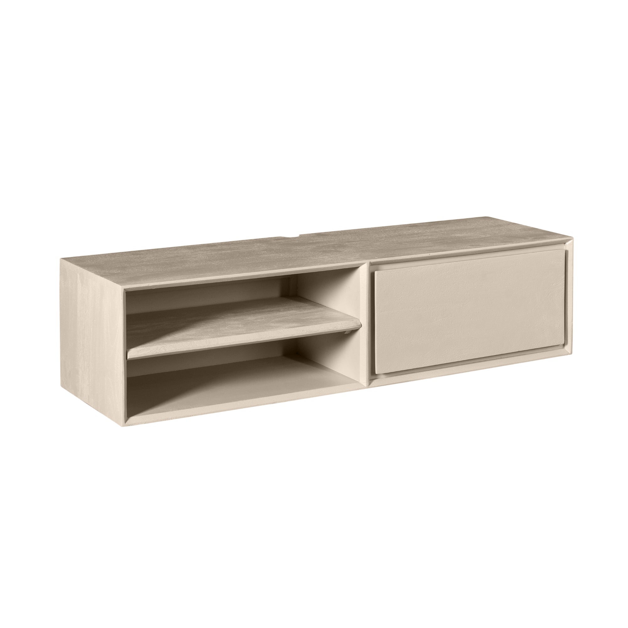 Zwevend TV-meubel Nivara - Beige - 120 cm