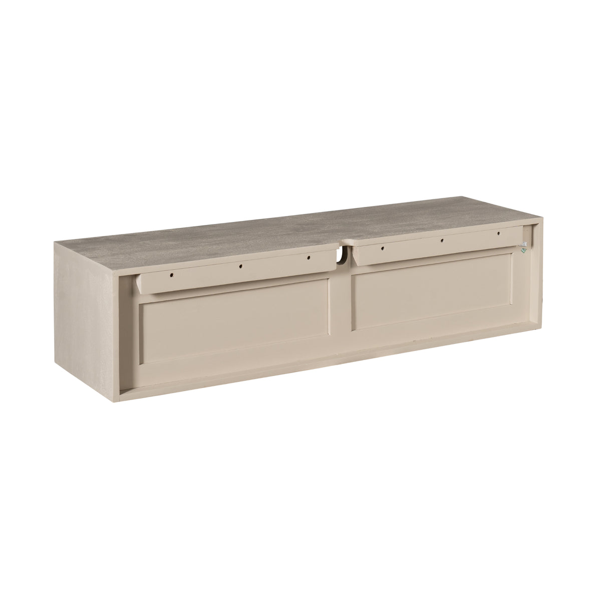 Zwevend TV-meubel Nivara - Beige - 120 cm
