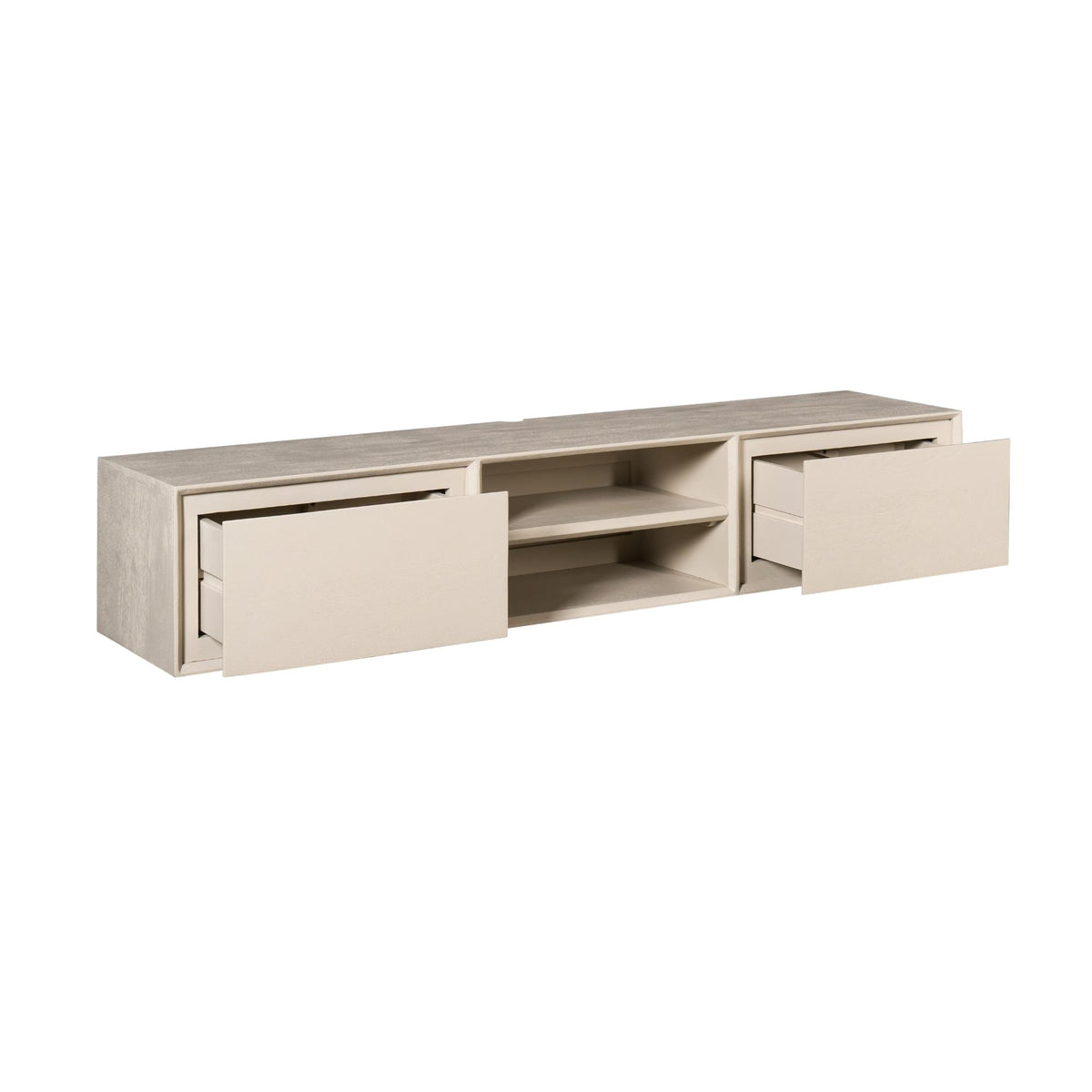Zwevend TV-meubel Nivara - Beige - 160 cm