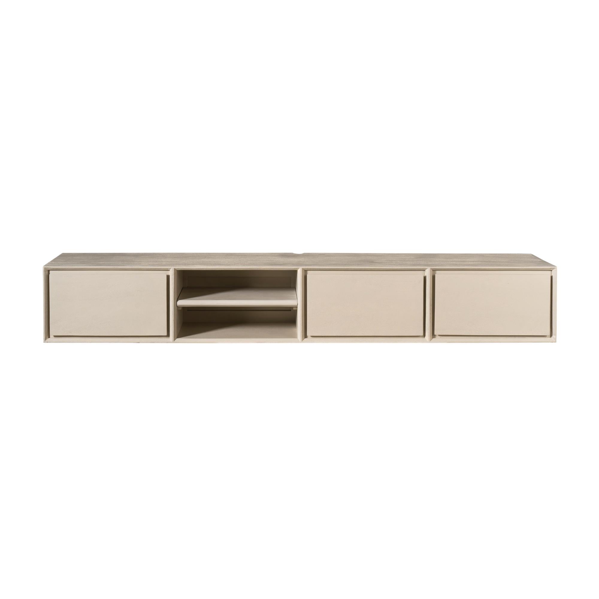 Zwevend TV-meubel Nivara - Beige - 200 cm