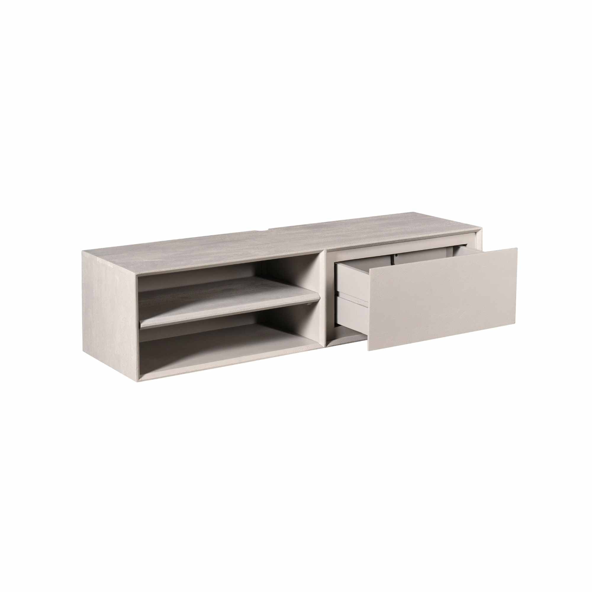 Zwevend TV-meubel Nivara - Stone - 120 cm