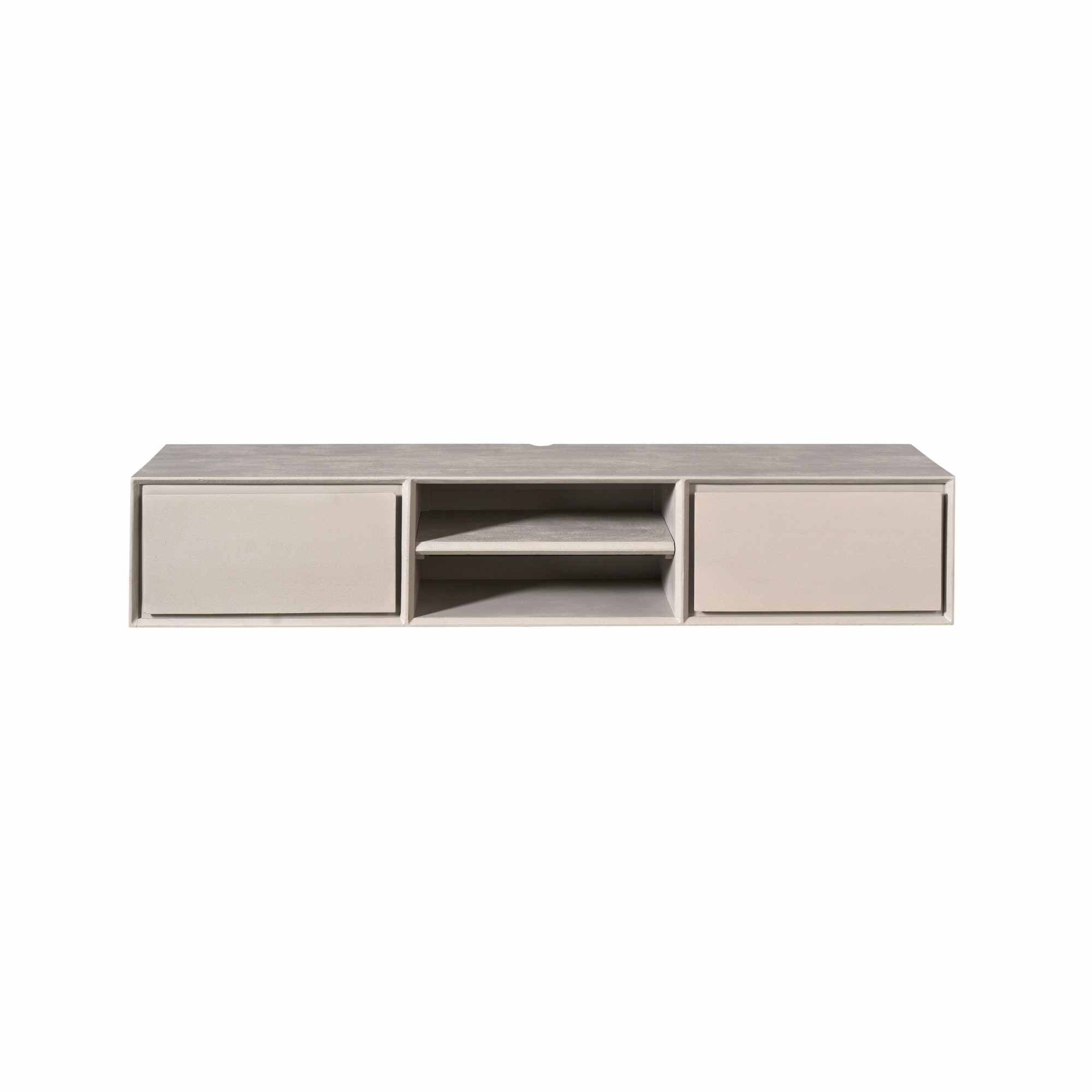 Zwevend TV-meubel Nivara - Stone - 160 cm