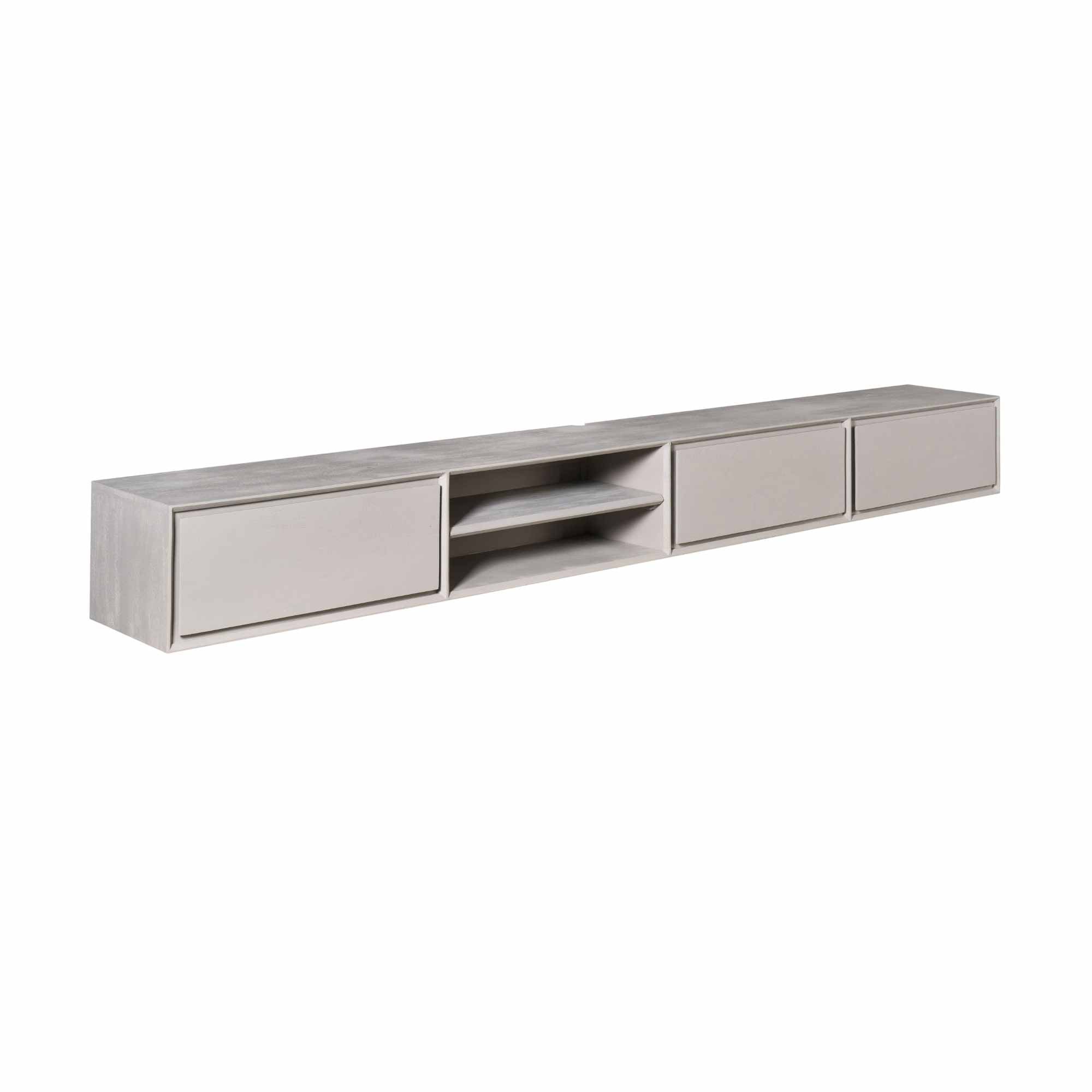 Zwevend TV-meubel Nivara - Stone - 240 cm