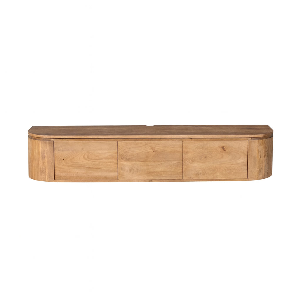 Zwevend TV-meubel Bloom - Naturel - 160 cm