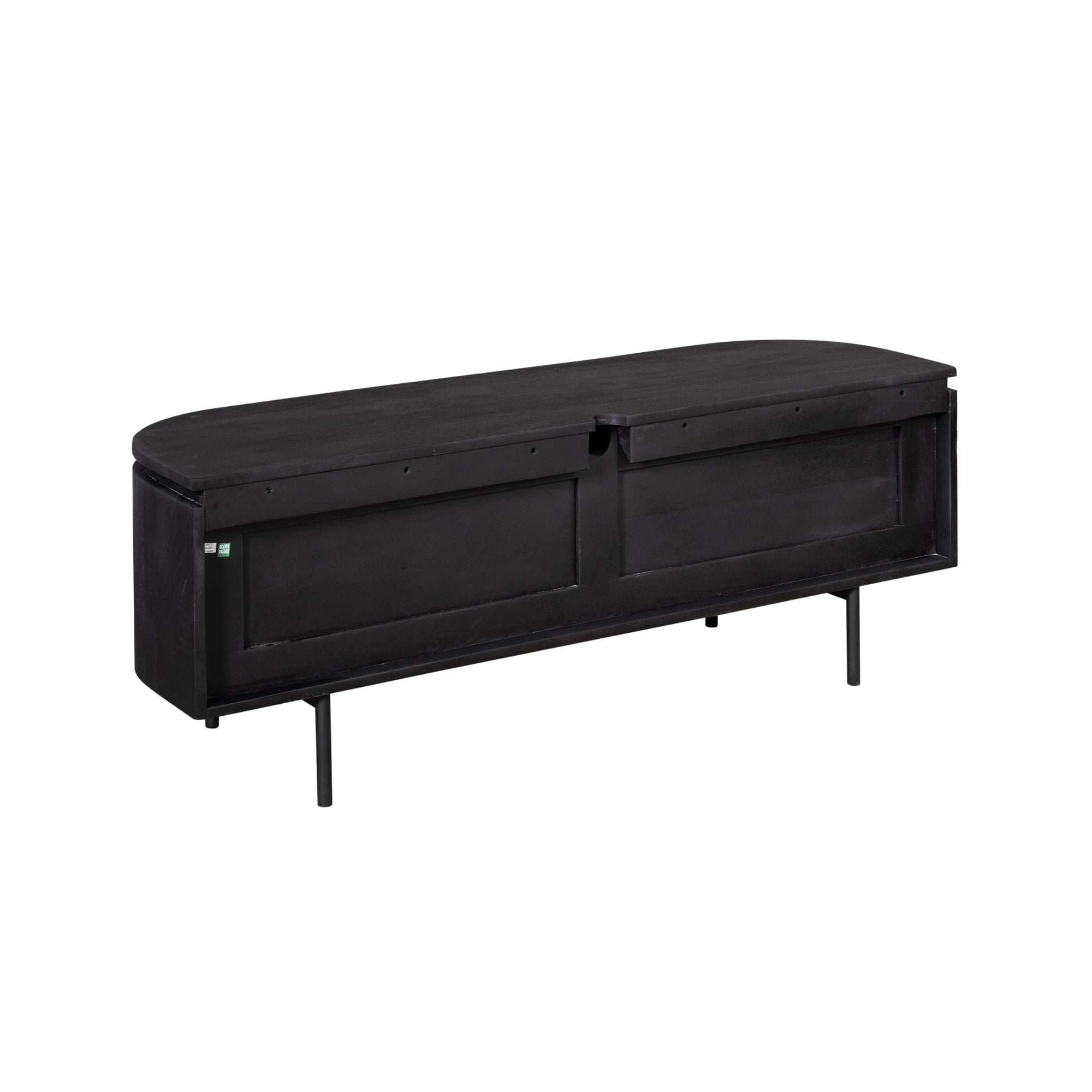 Zwevend TV-meubel Bloom - Zwart - 120 cm
