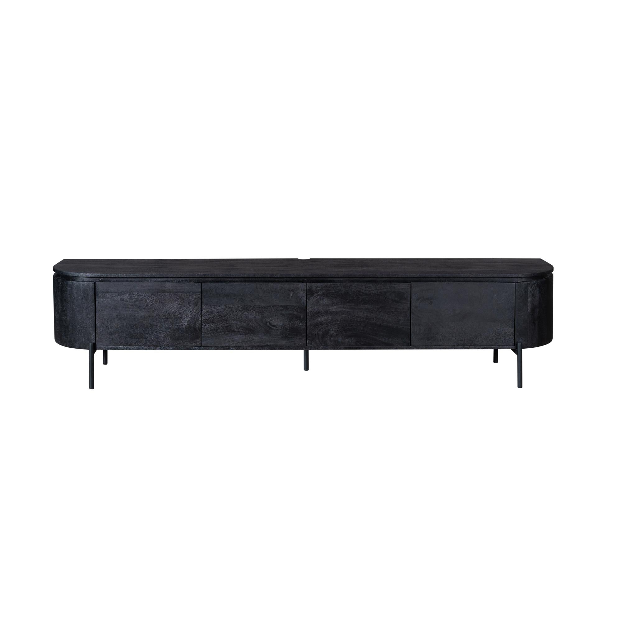Zwevend TV-meubel Bloom - Zwart - 240 cm