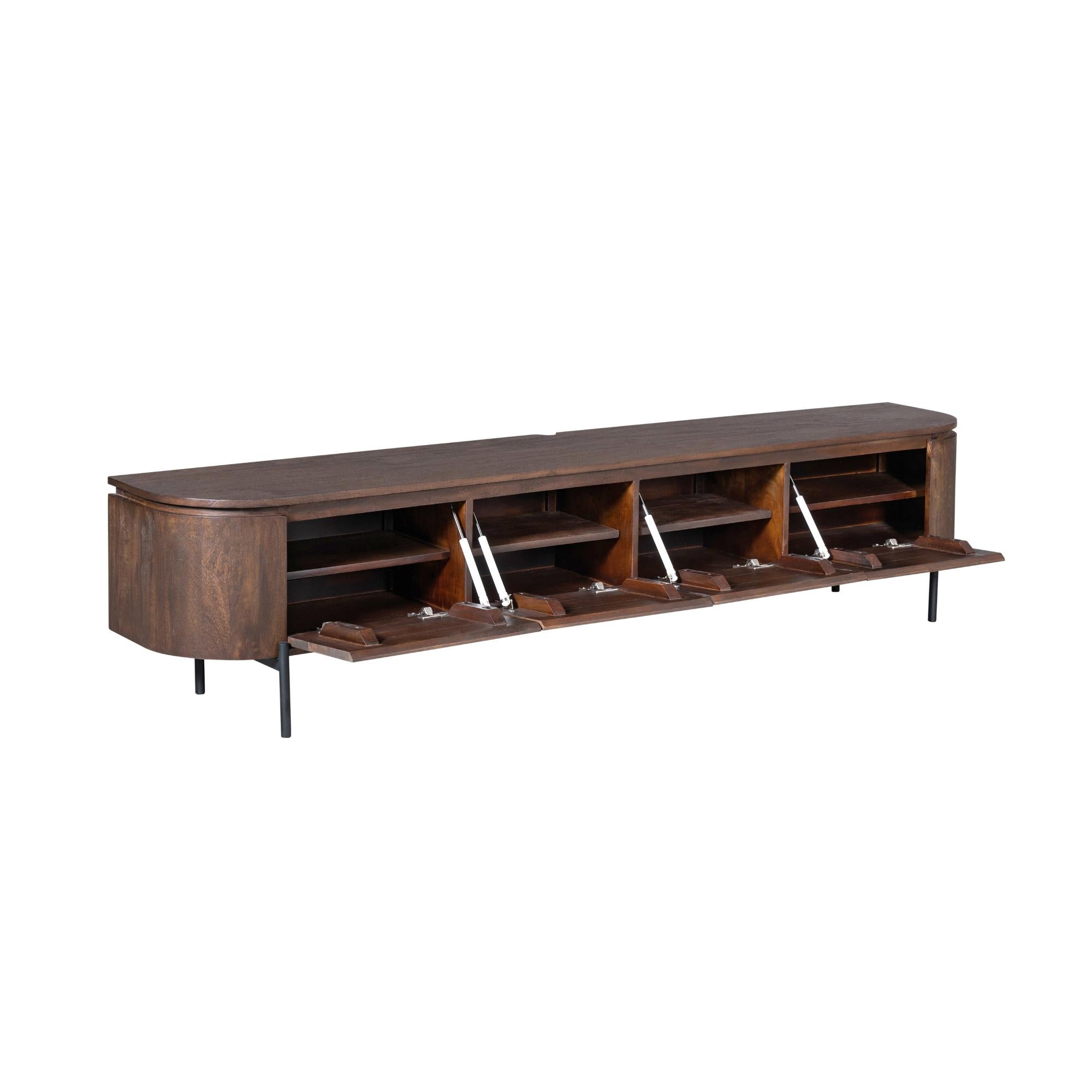 Zwevend TV-meubel Bloom - Bruin - 200 cm