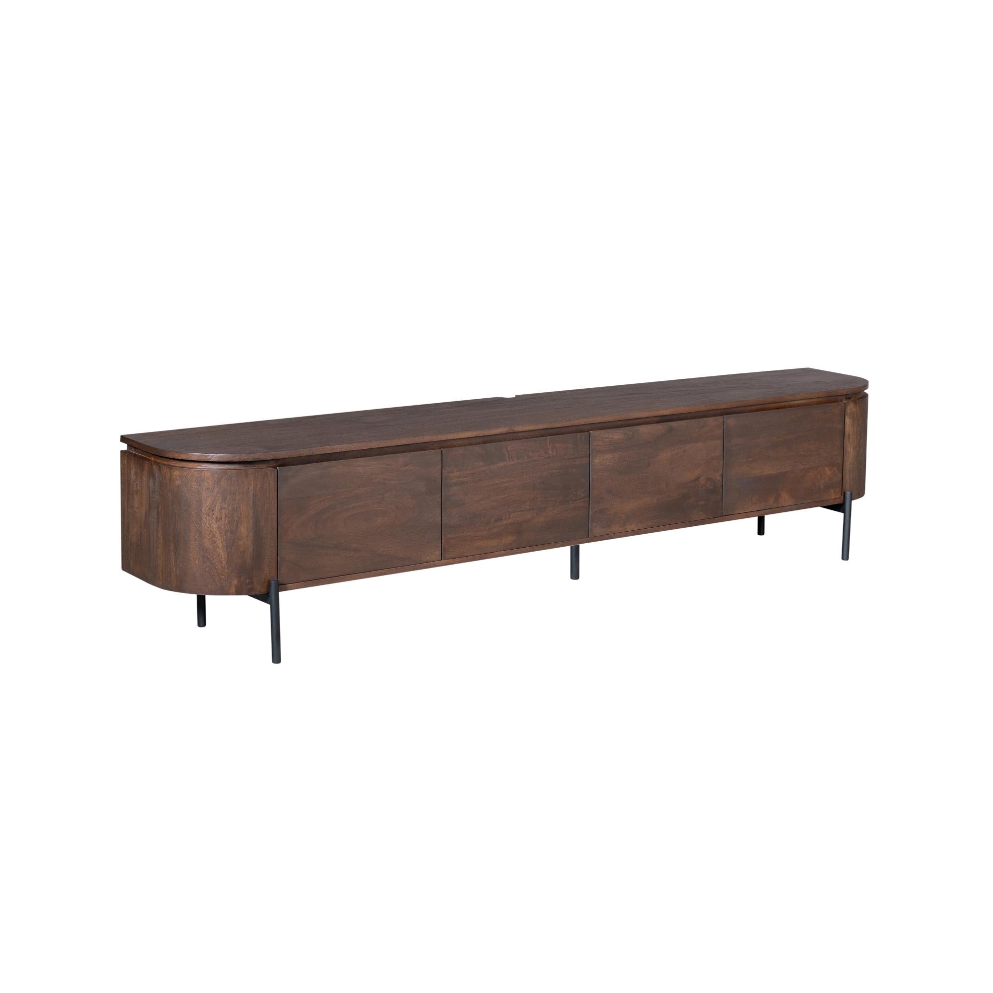 Zwevend TV-meubel Bloom - Bruin - 240 cm