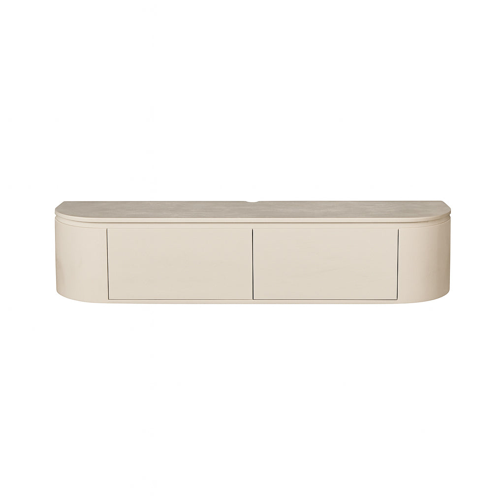 Zwevend TV-meubel Bloom - Beige - 120 cm