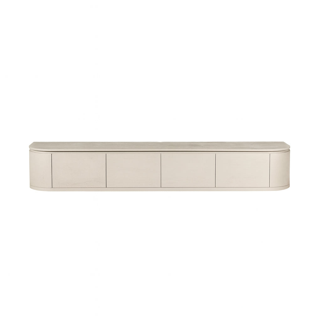Zwevend TV-meubel Bloom - Beige - 240 cm