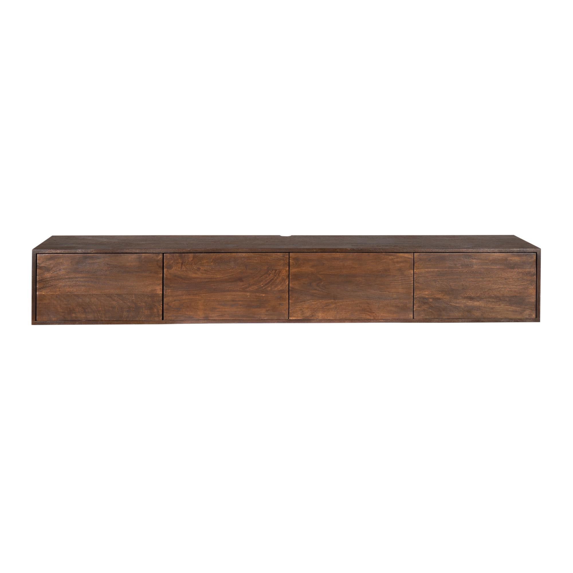 Zwevend TV-meubel Yuna - Bruin - 200 cm