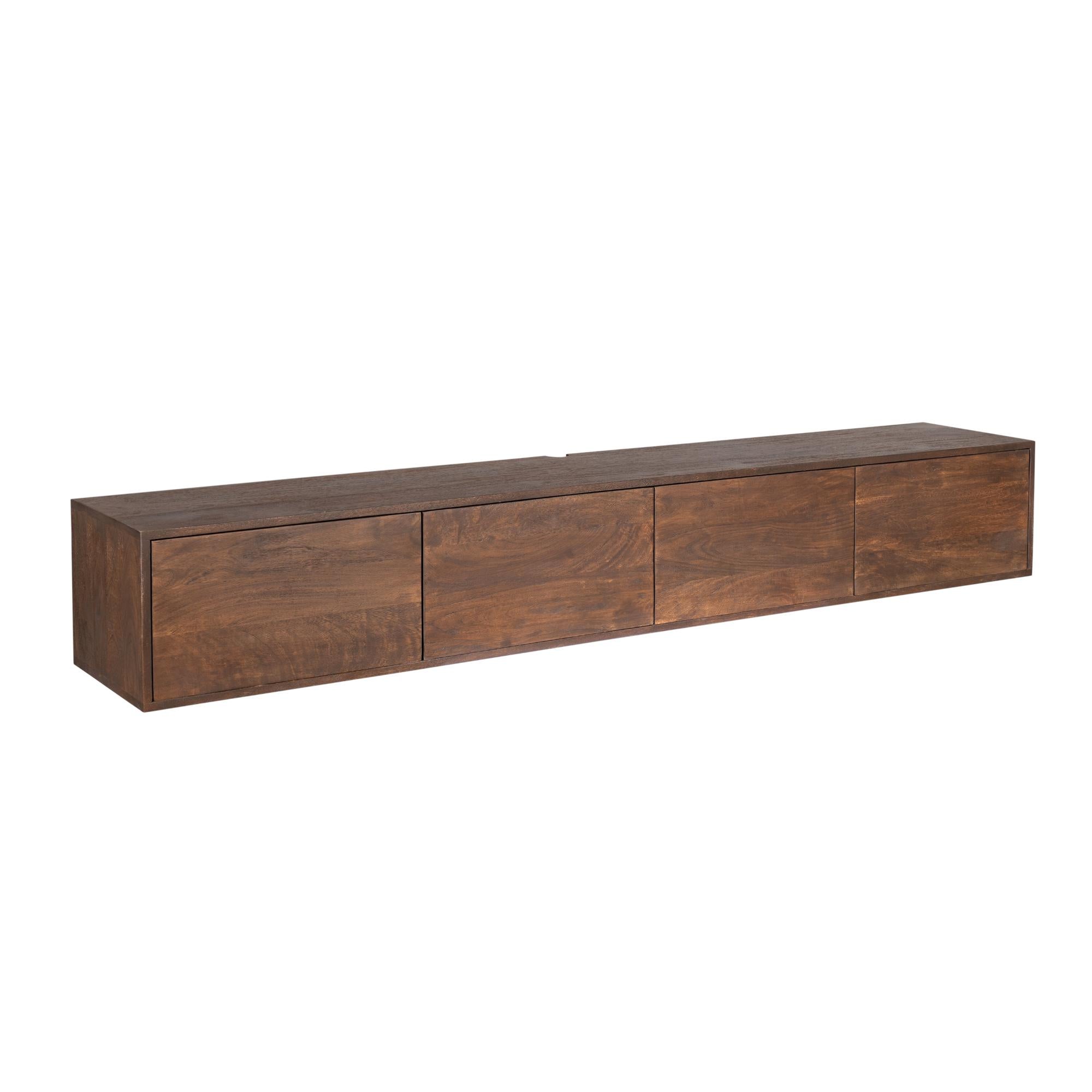 Zwevend TV-meubel Yuna - Bruin - 200 cm