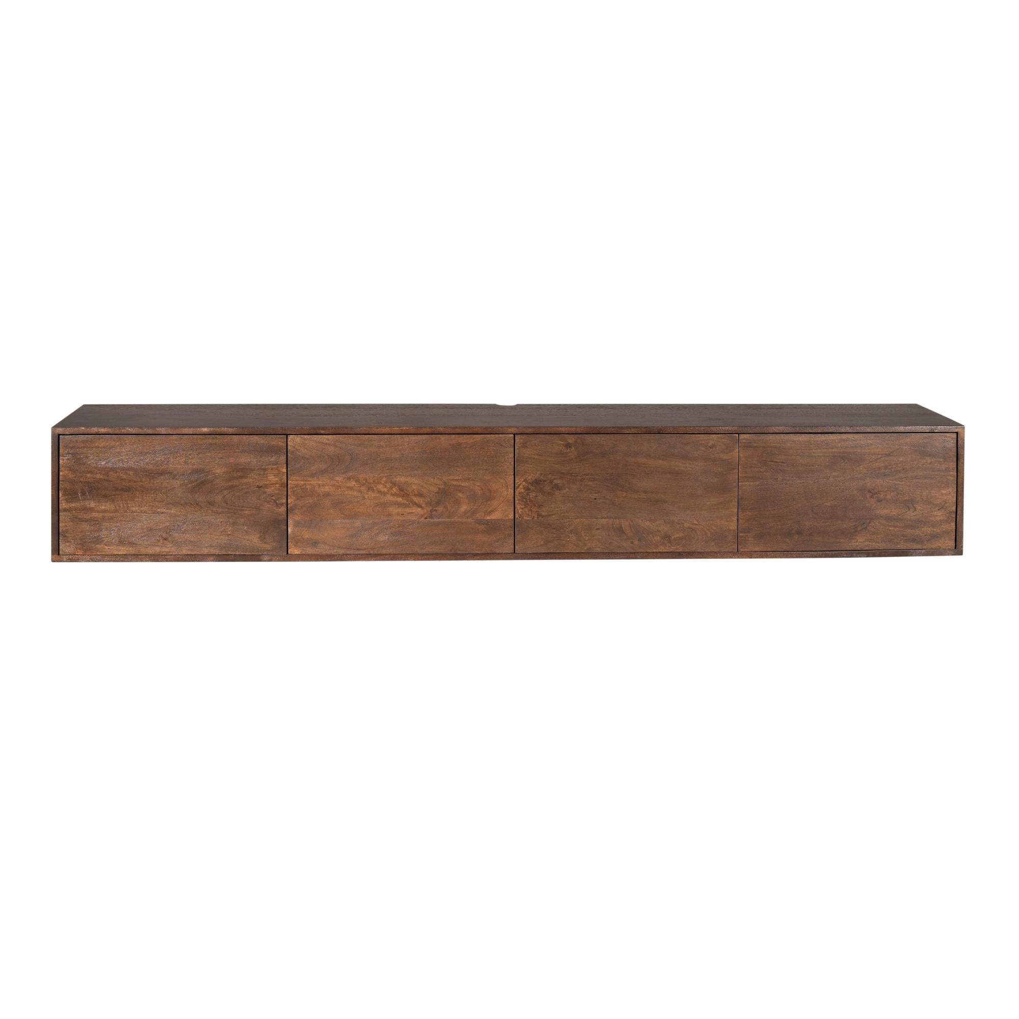 Zwevend TV-meubel Yuna - Bruin - 240 cm
