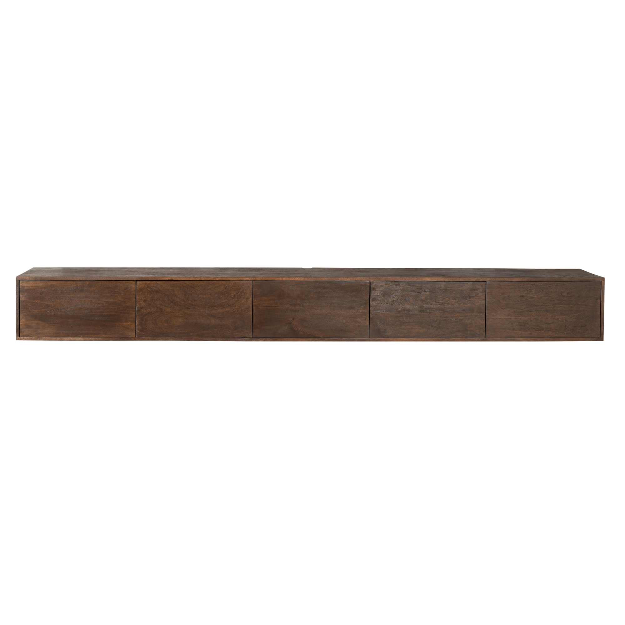 Zwevend TV-meubel Yuna - Bruin - 280 cm