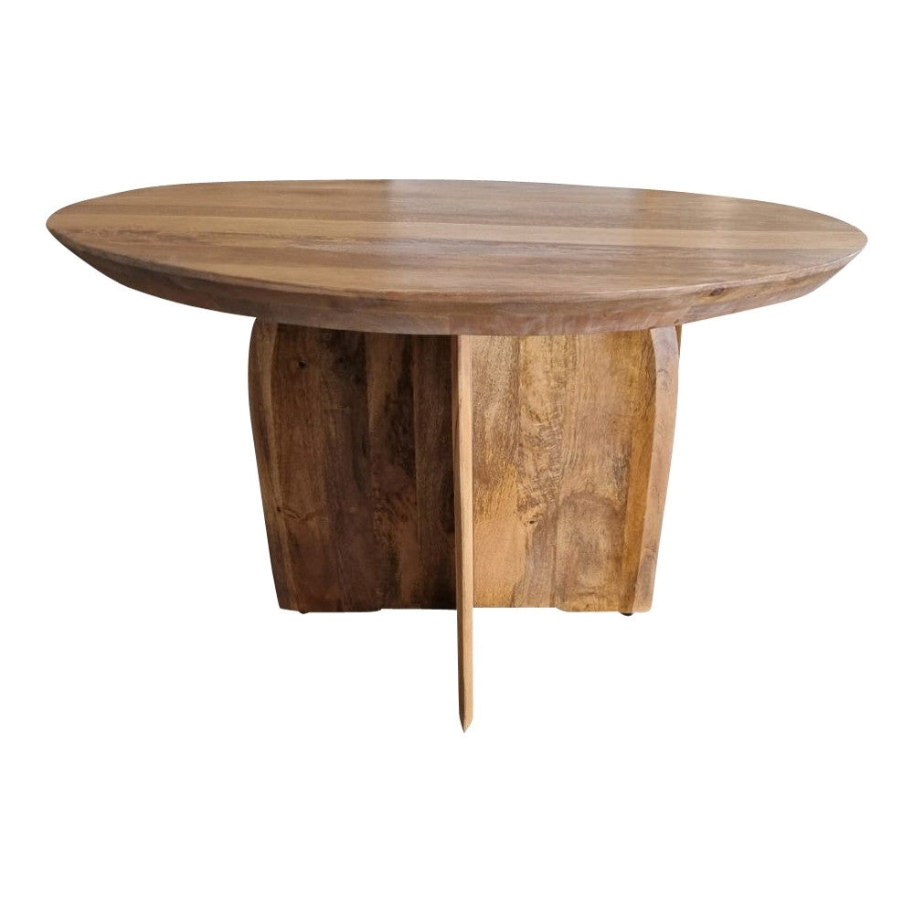 Eettafel Serenity - Rond - Mangohout - Naturel - 130 cm