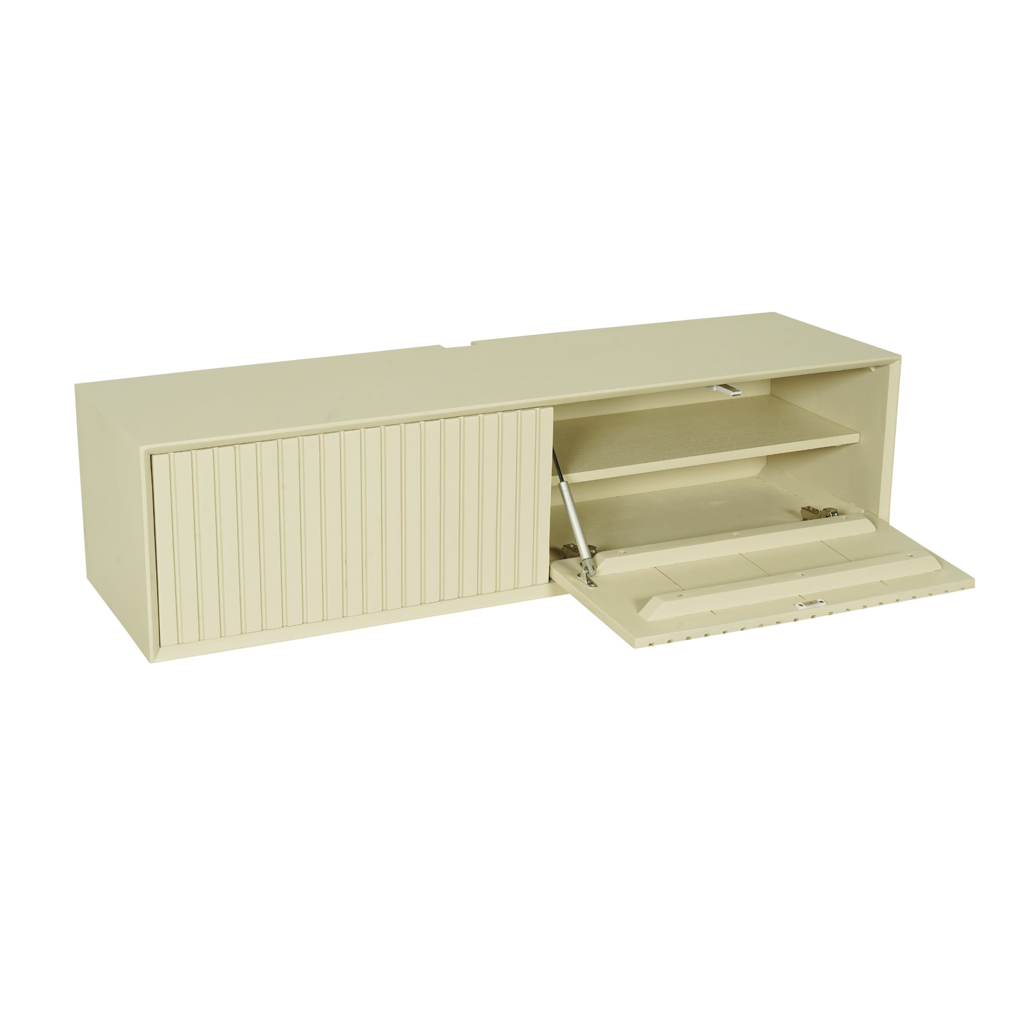 Zwevend TV-meubel Lunelle - Beige - 120 cm