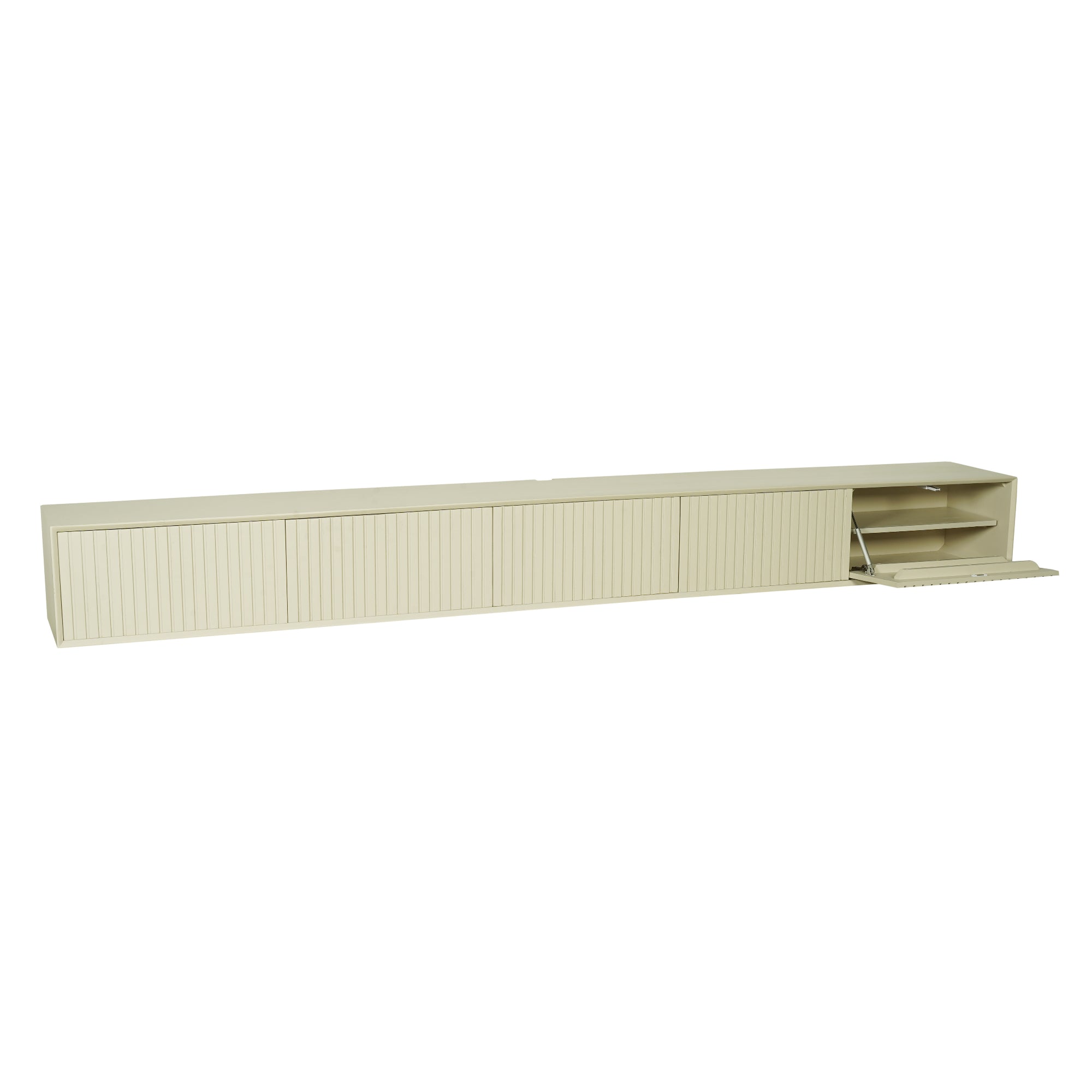 Zwevend TV-meubel Lunelle - Beige - 280 cm