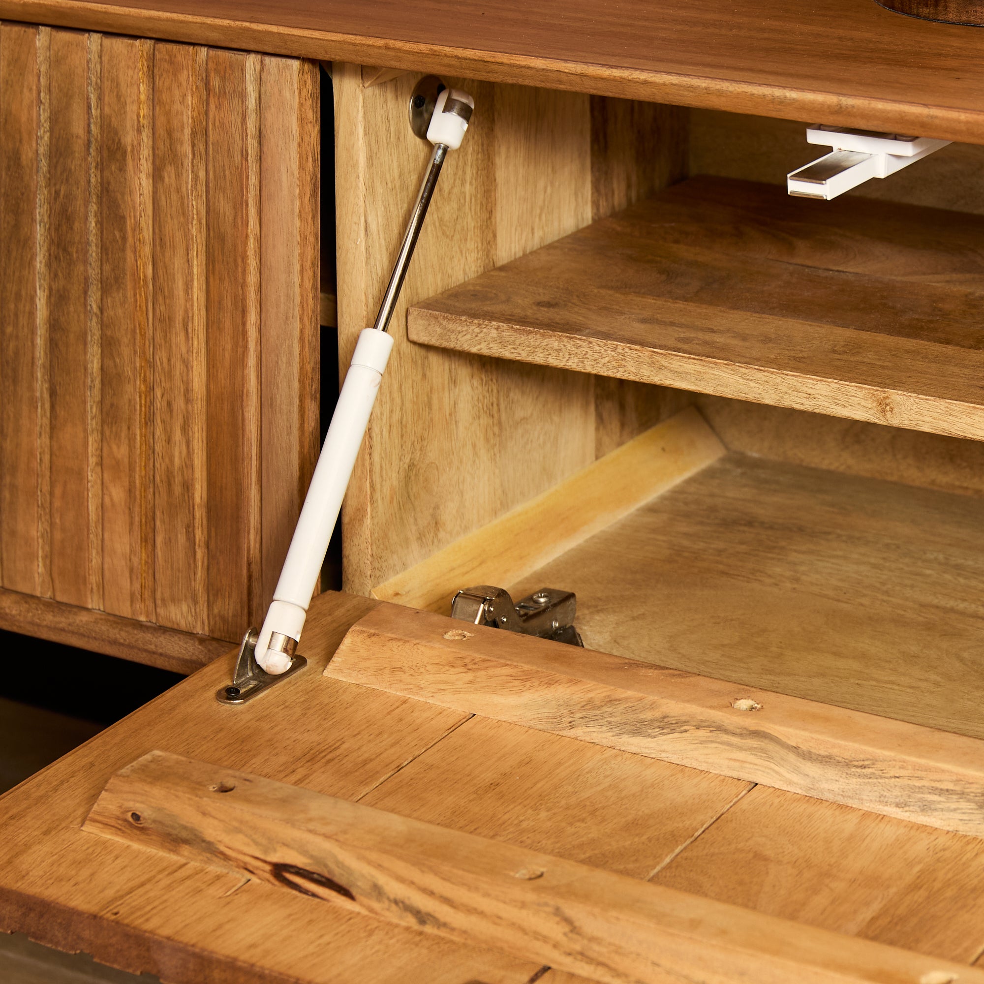 Zwevend TV-meubel Lunelle - Naturel - 160 cm