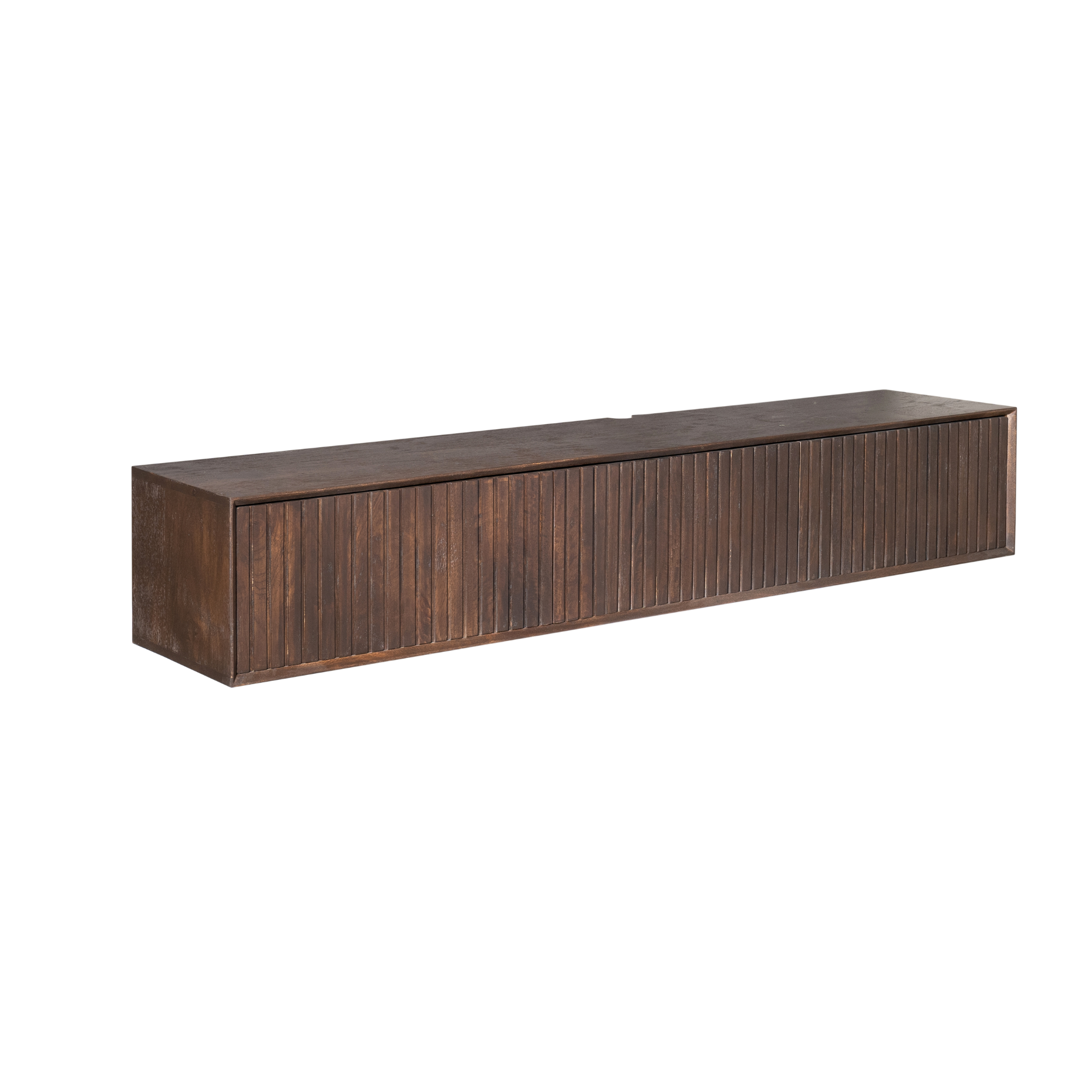 Zwevend TV-meubel Lunelle - Bruin - 160 cm