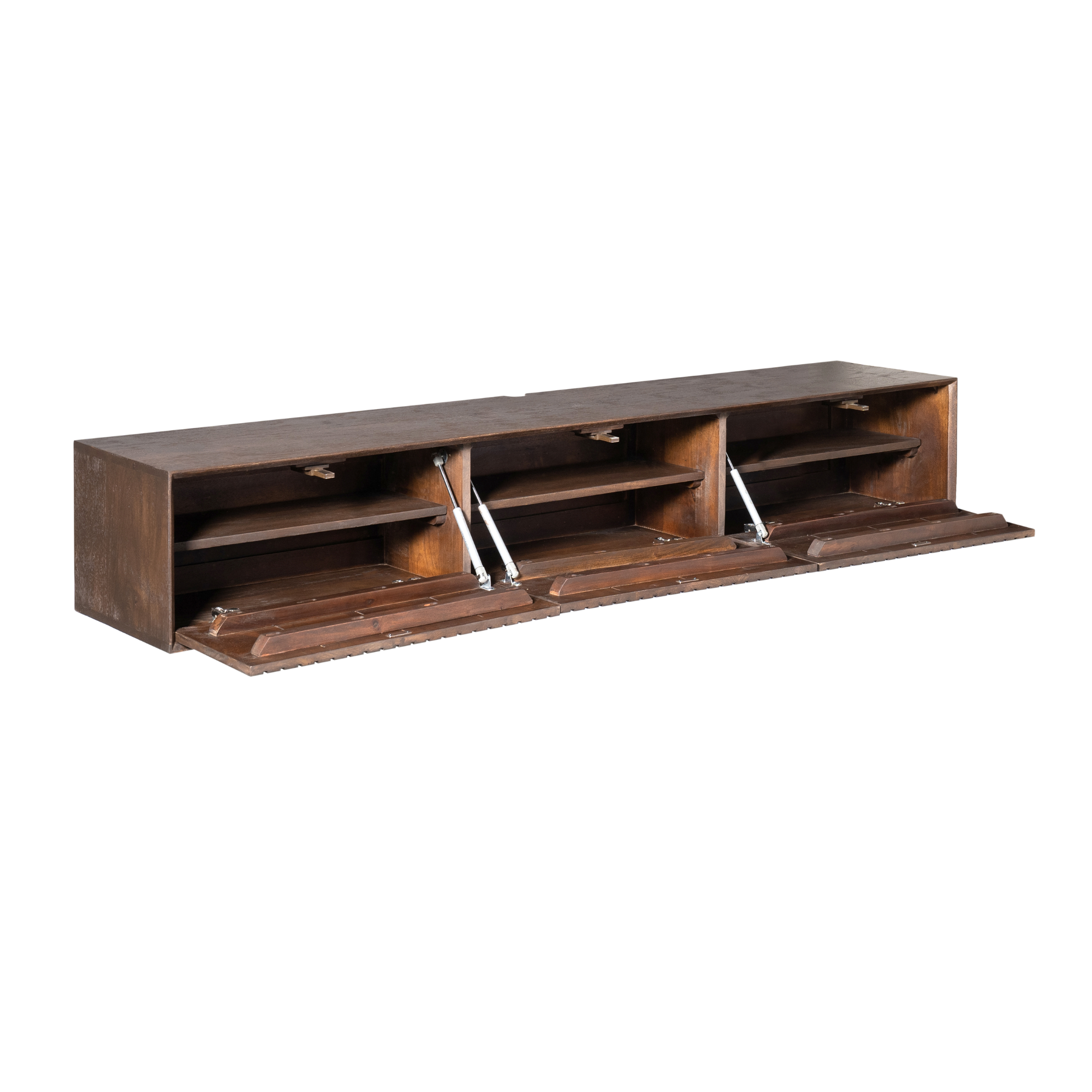 Zwevend TV-meubel Lunelle - Bruin - 160 cm