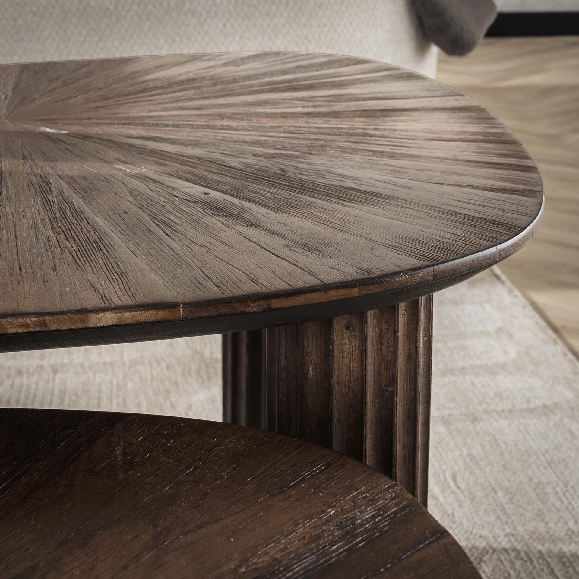 Salontafel Avenza Organisch Teakhout Set van 2 Meubelista Close Up