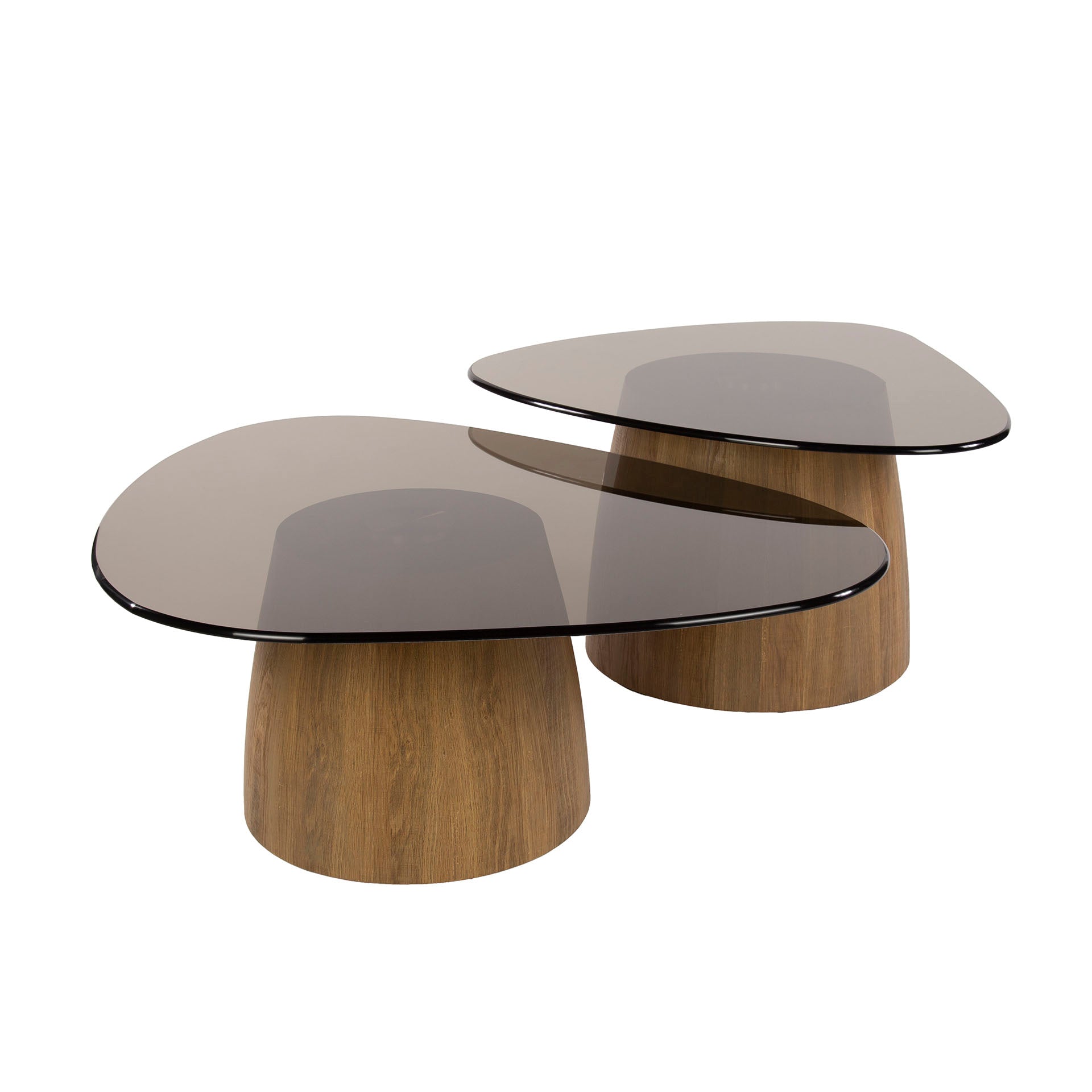 Salontafel Chirona Organisch Brons Glas Set van 2 Meubelista Main