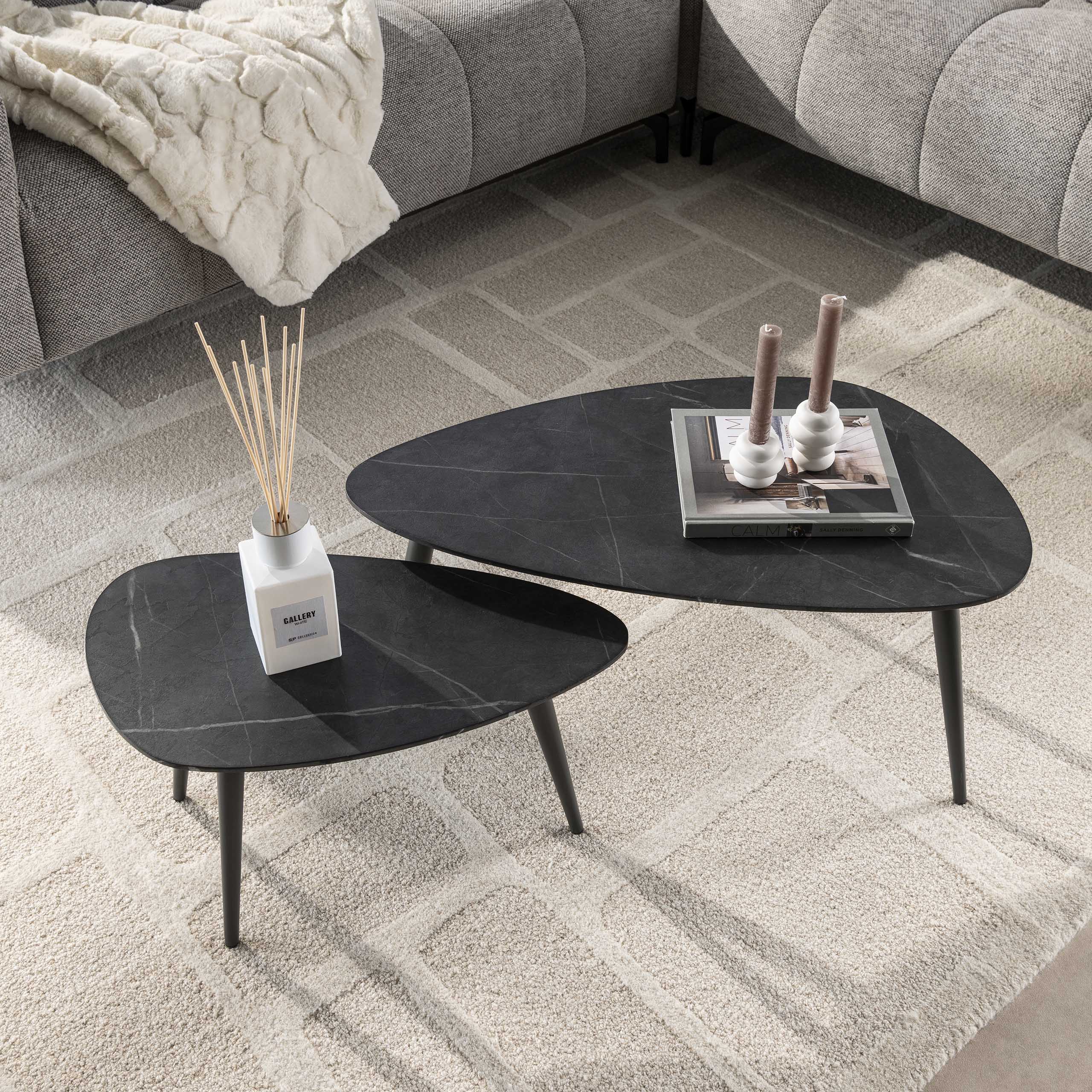 Salontafel Jess Organisch Keramisch Melamine Set van 2 Meubelista