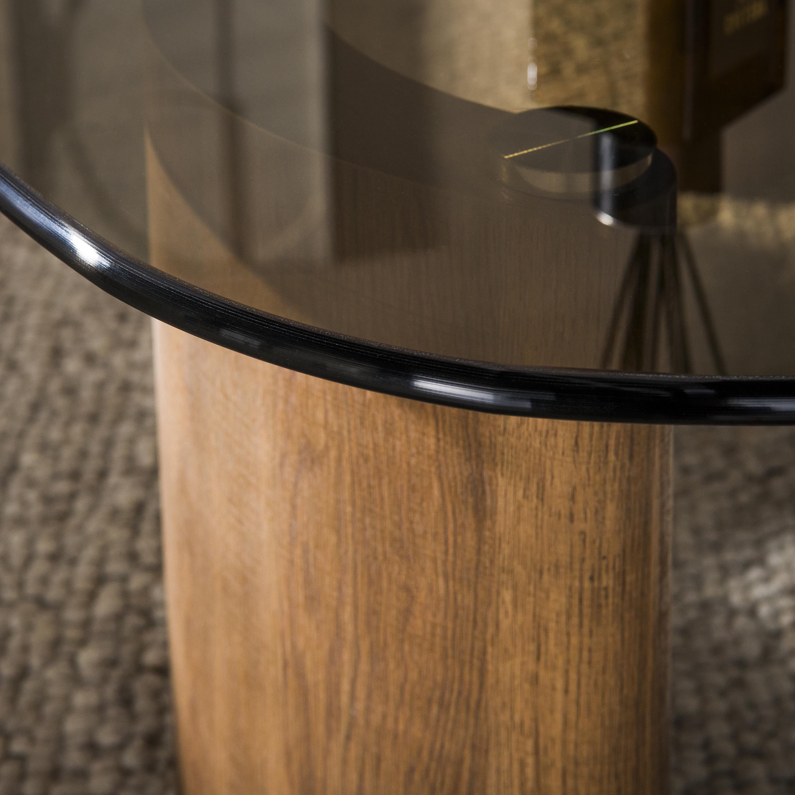 Salontafel Mistral Organisch Brons Glas Meubelista Detailfoto