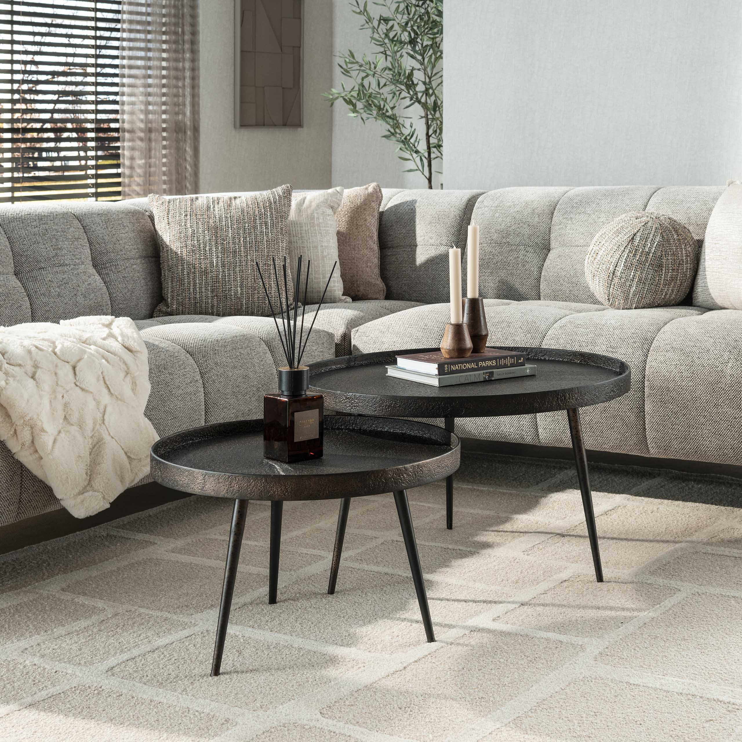 Salontafel Oracle Rond MDF Set van 2 Meubelista